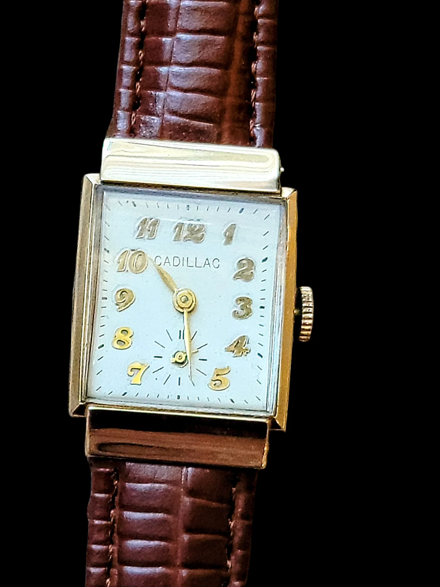 Cadillac 14K Solid Gold Watch 17 Jewels Alb Grossenbacher Movement - Image 8