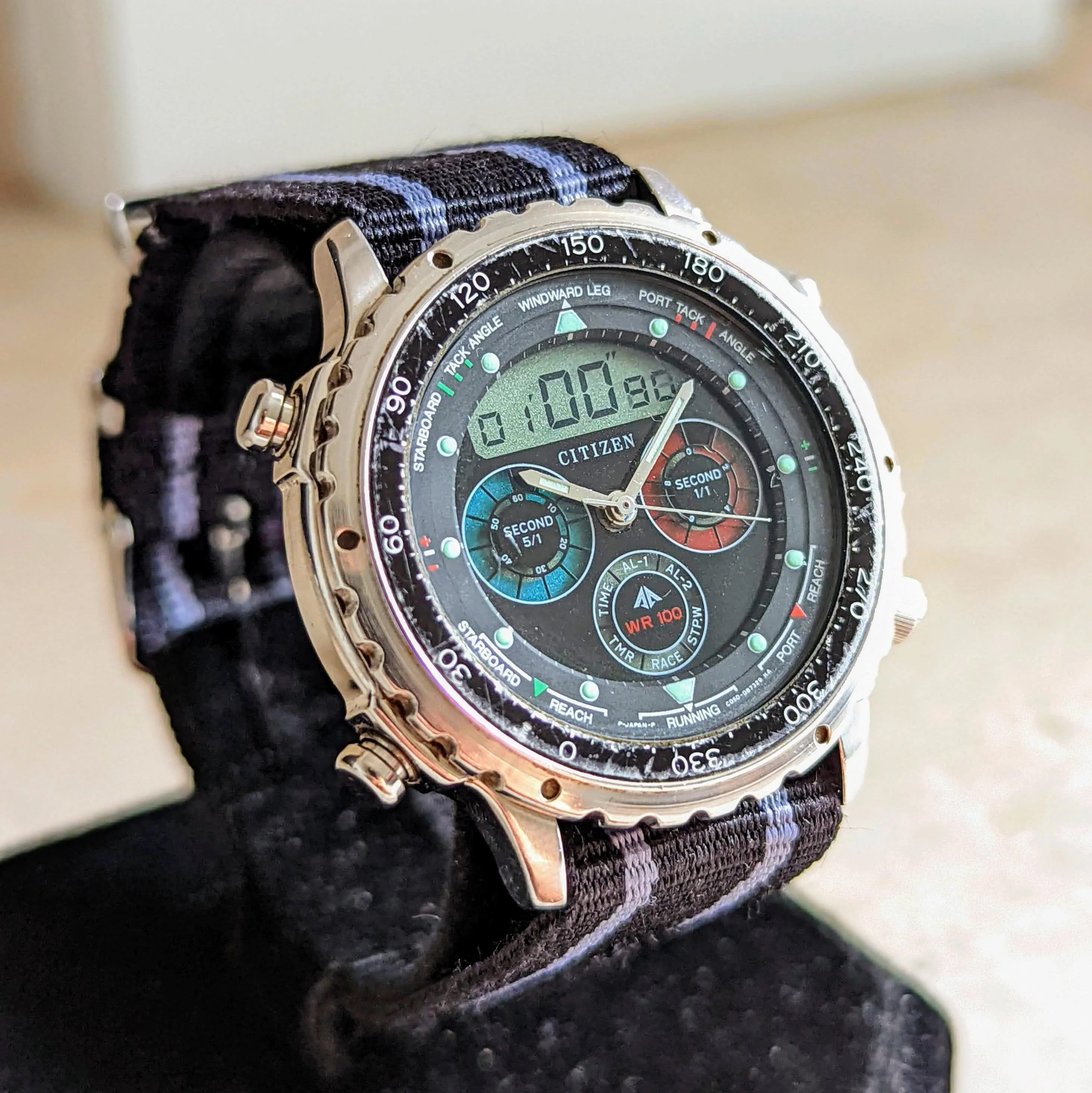 CITIZEN Promaster Yacht Timer Watch Digital - Analog Vintage Quartz Wristwatch - Image 3