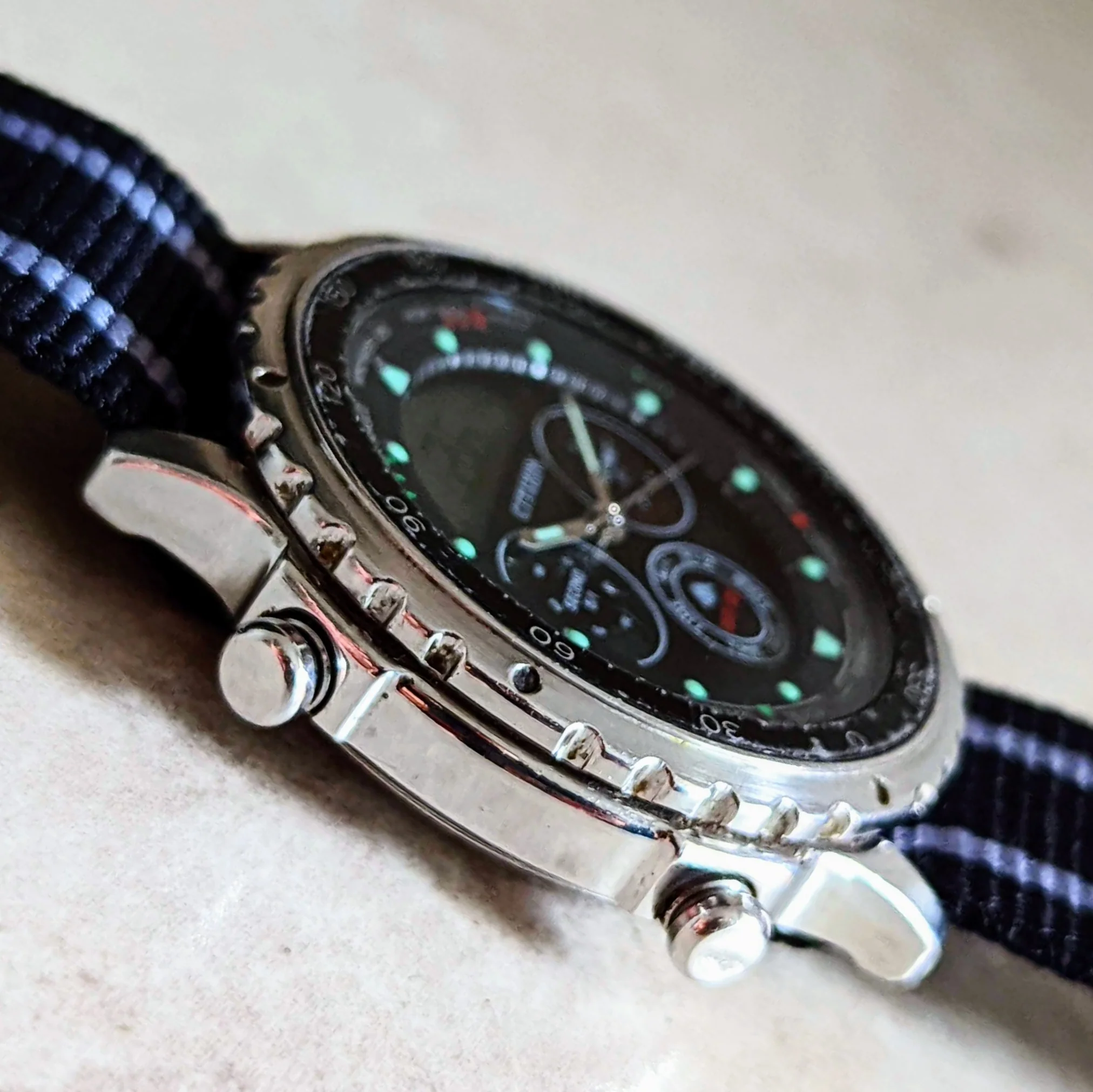 CITIZEN Promaster Yacht Timer Watch Digital - Analog Vintage Quartz Wristwatch - Image 8