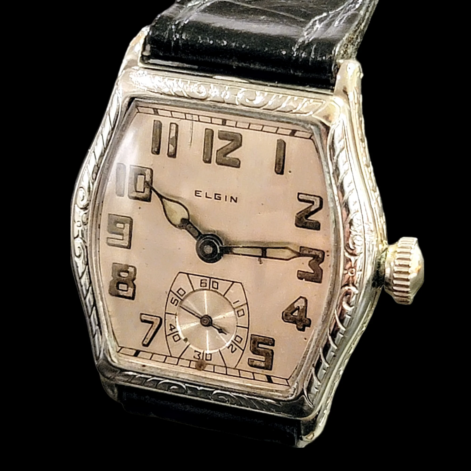 Custom 1918 ELGIN / ILLINOIS Art Deco Wristwatch - Image 11