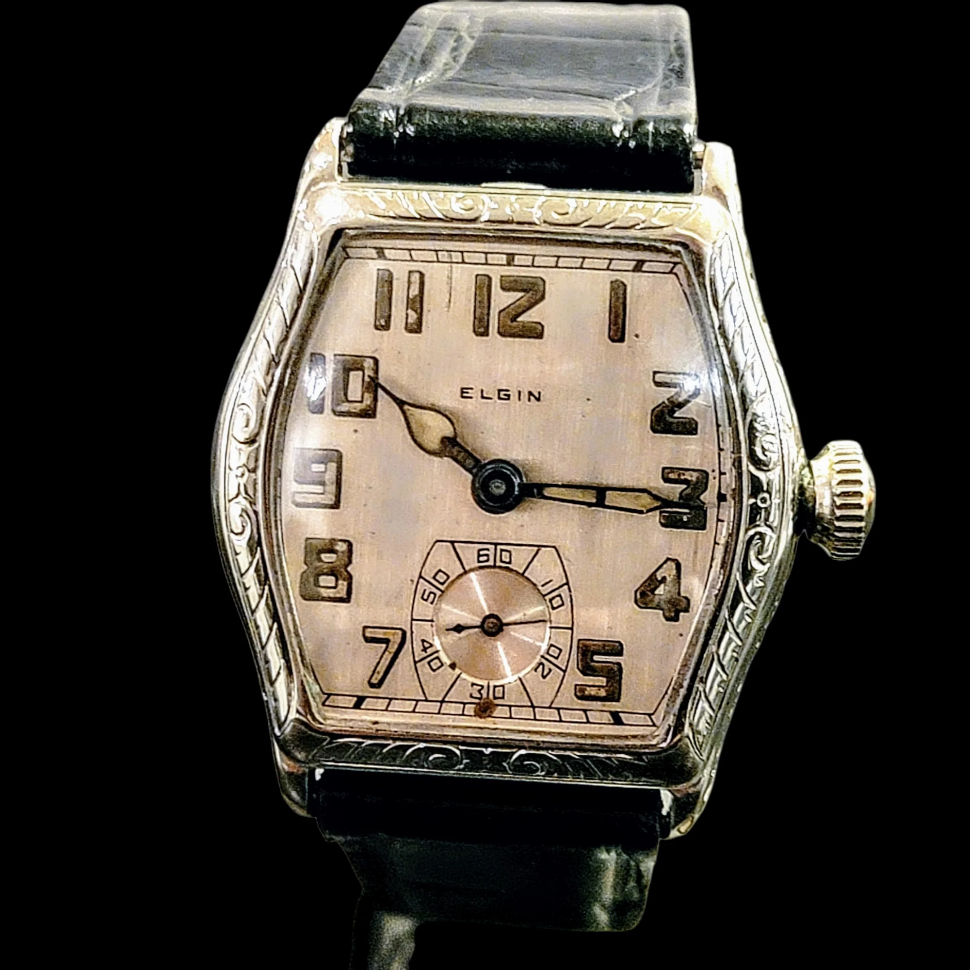 Custom 1918 ELGIN / ILLINOIS Art Deco Wristwatch - Image 12