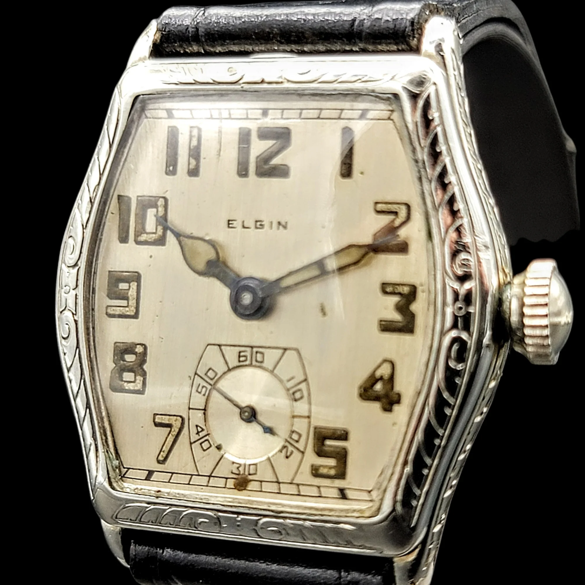 Custom 1918 ELGIN / ILLINOIS Art Deco Wristwatch - Image 3