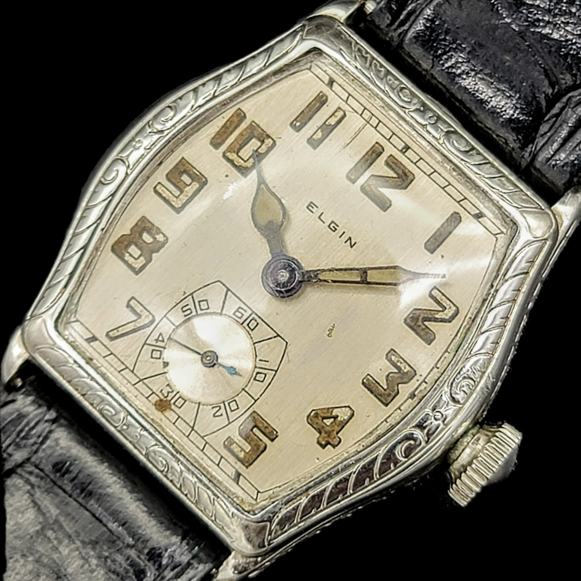 Custom 1918 ELGIN / ILLINOIS Art Deco Wristwatch - Image 6