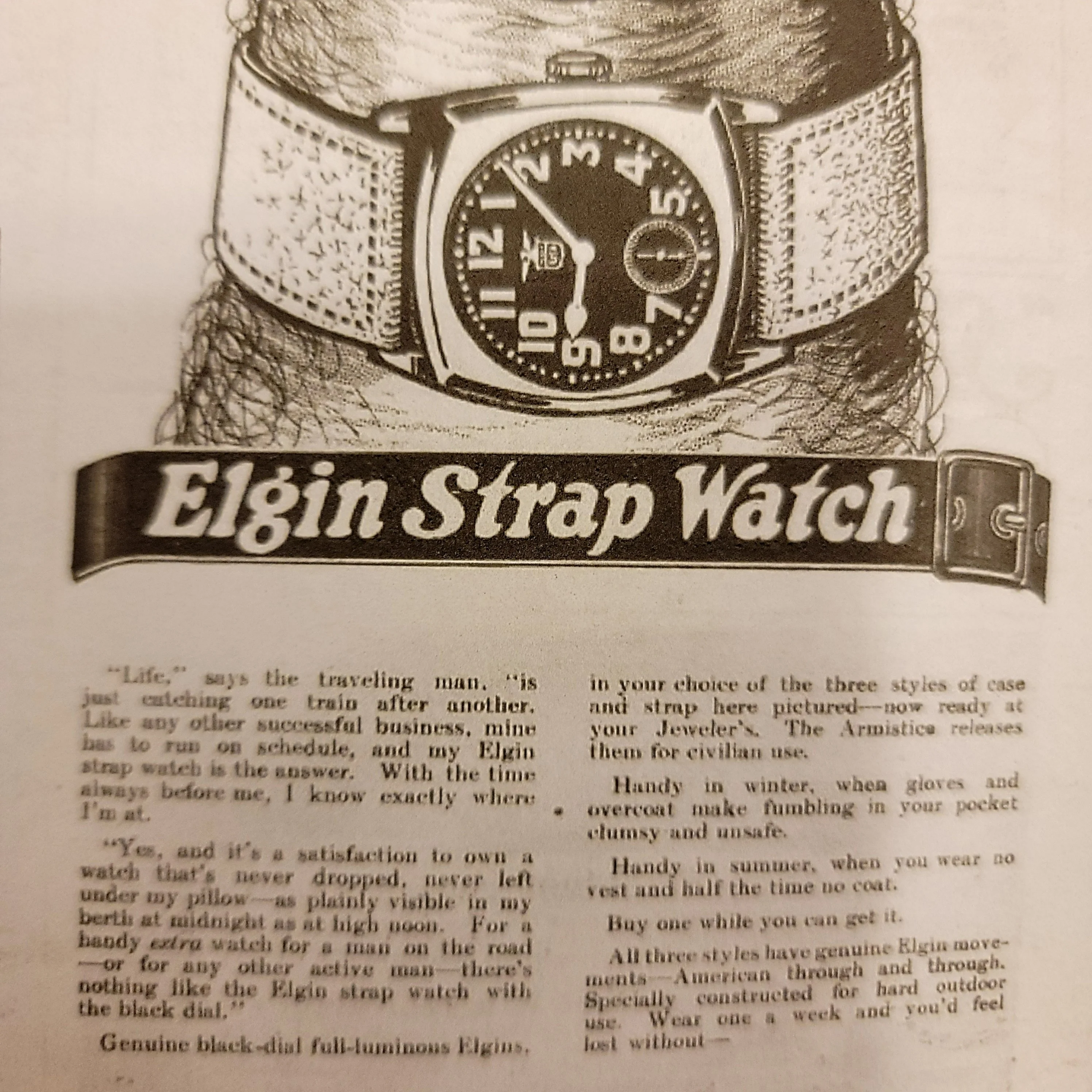 ELGIN "Pershing" WWI Trench Watch U.S.A. - Image 7