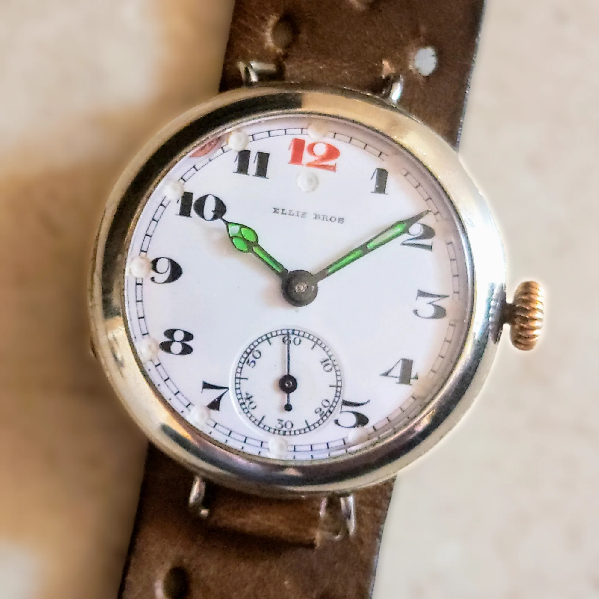 ELLIS BROS Trench Watch By Civic Watch Co. Swiss Made 1910's - Image 10