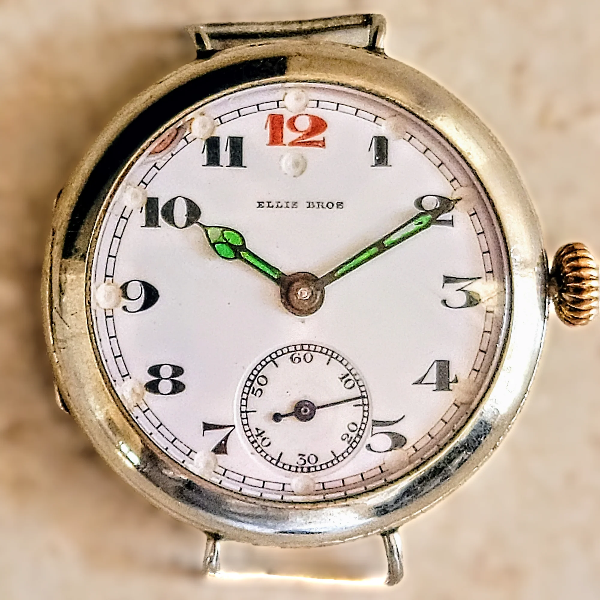 ELLIS BROS Trench Watch By Civic Watch Co. Swiss Made 1910's - Image 11