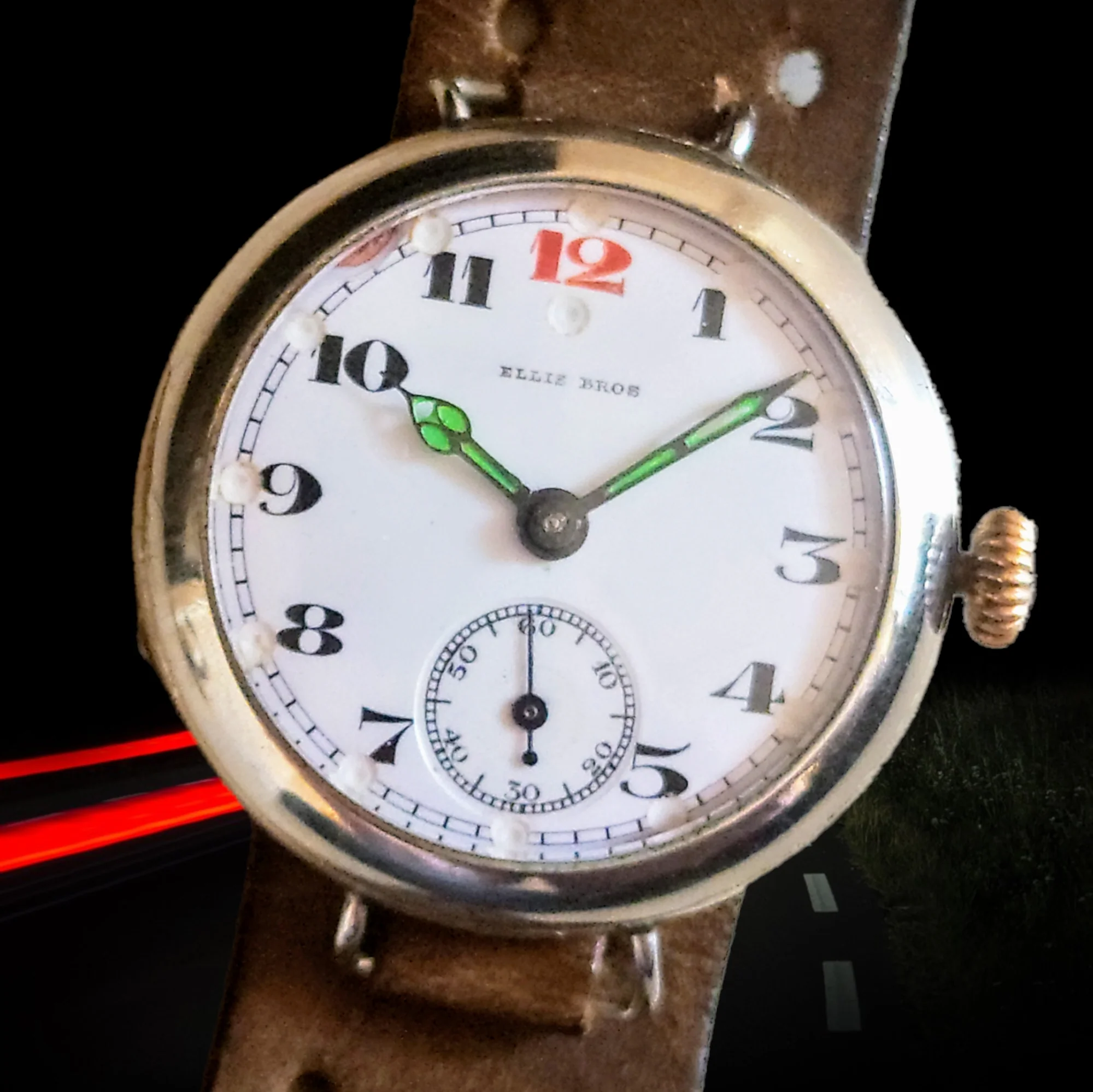 ELLIS BROS Trench Watch By Civic Watch Co. Swiss Made 1910's - Image 14