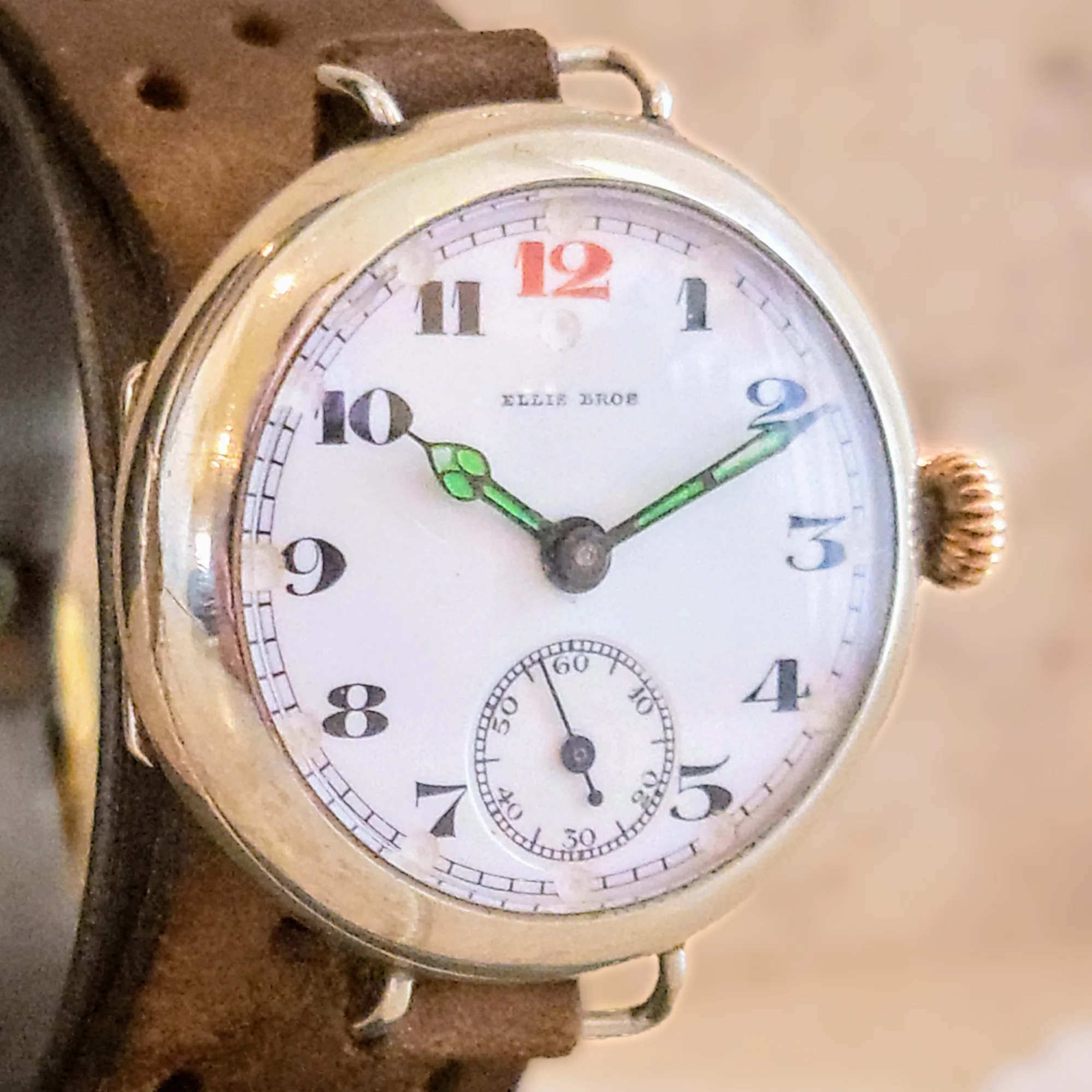 ELLIS BROS Trench Watch By Civic Watch Co. Swiss Made 1910's - Image 3