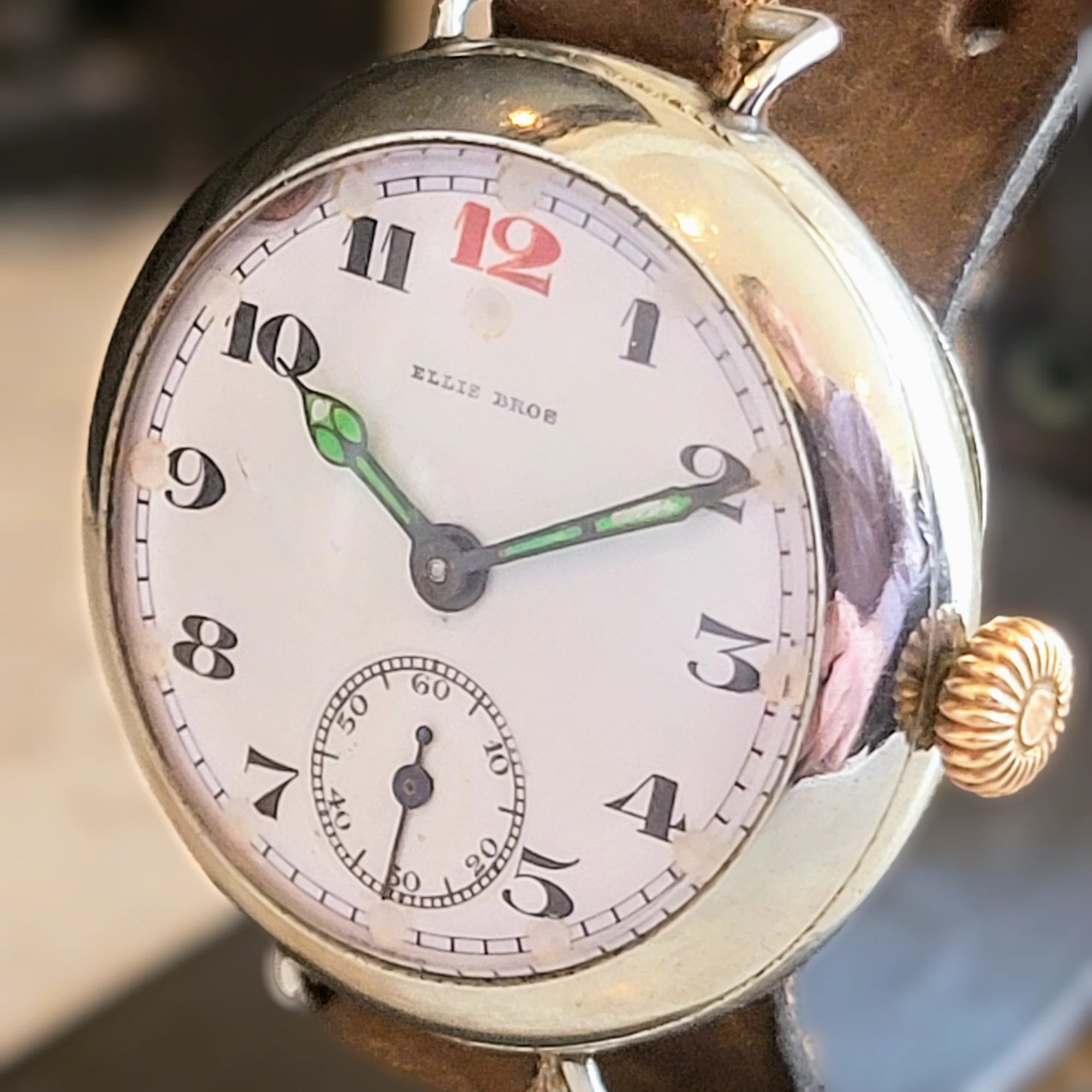 ELLIS BROS Trench Watch By Civic Watch Co. Swiss Made 1910's - Image 7