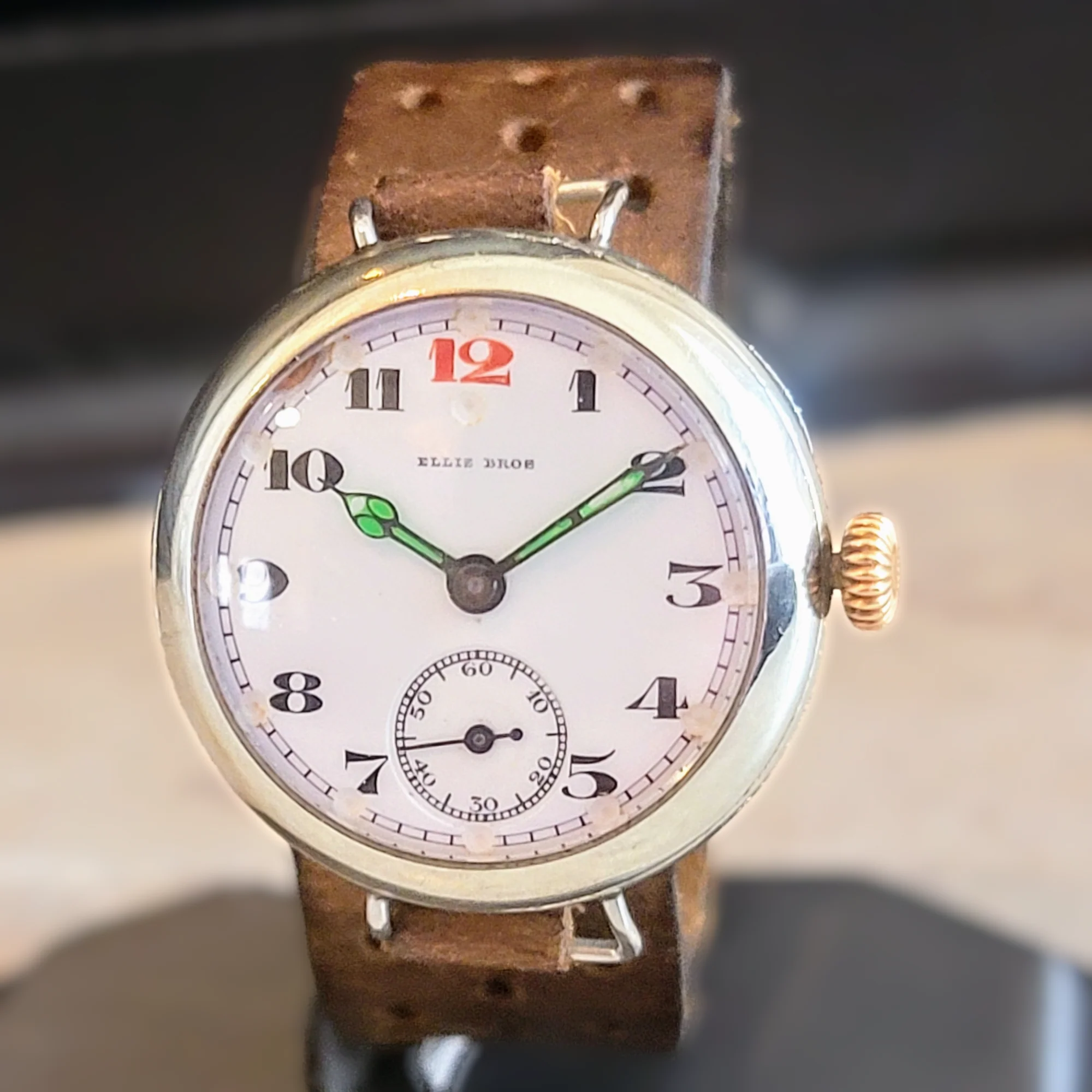 ELLIS BROS Trench Watch By Civic Watch Co. Swiss Made 1910's - Image 8
