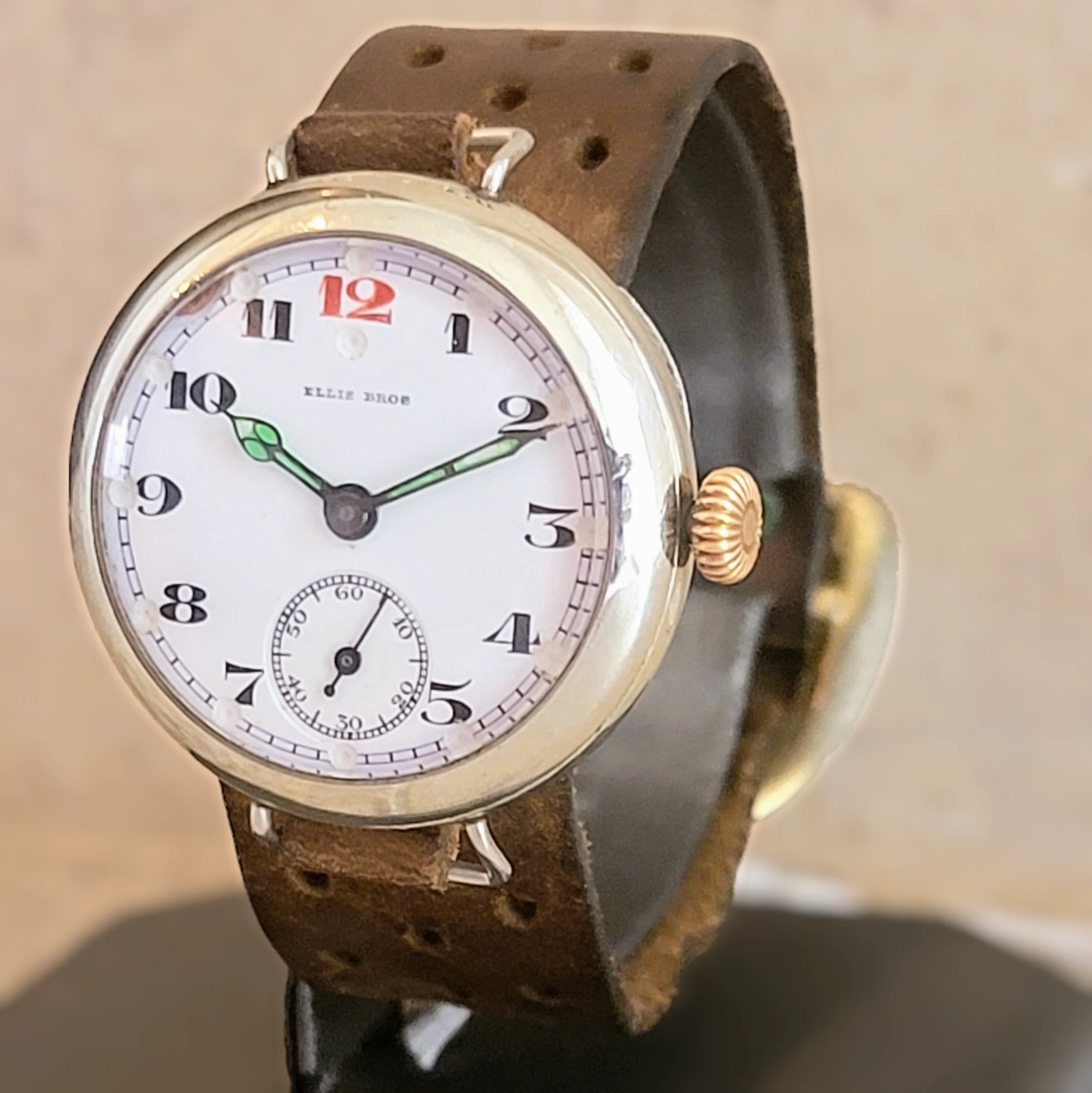 ELLIS BROS Trench Watch By Civic Watch Co. Swiss Made 1910's - Image 9