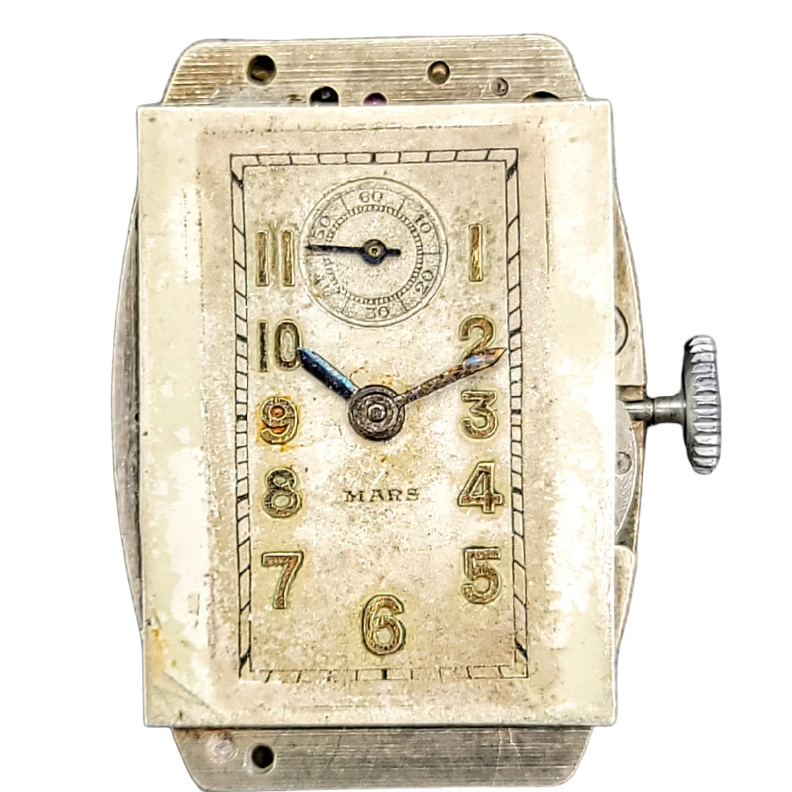Exceptionally Rare 1920's MARS / Gallet Watch 15 Jewels Sub-Second at 12 - Image 13