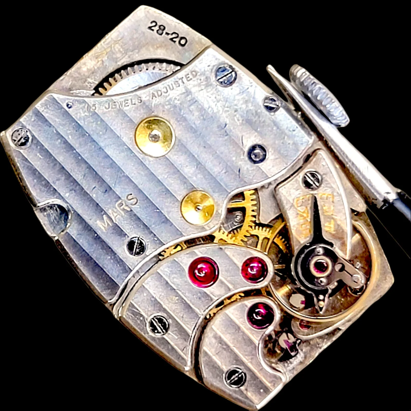 Exceptionally Rare 1920's MARS / Gallet Watch 15 Jewels Sub-Second at 12 - Image 16