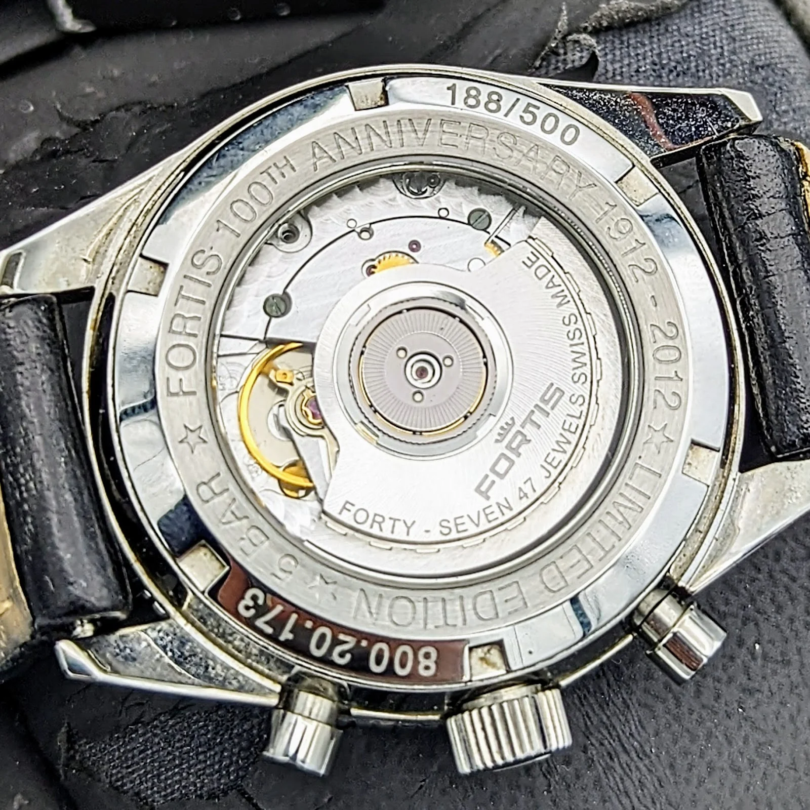 FORTIS 100th Anniversary Limited Edition Marinemaster Vintage Chronograph Automatic Watch - Image 11