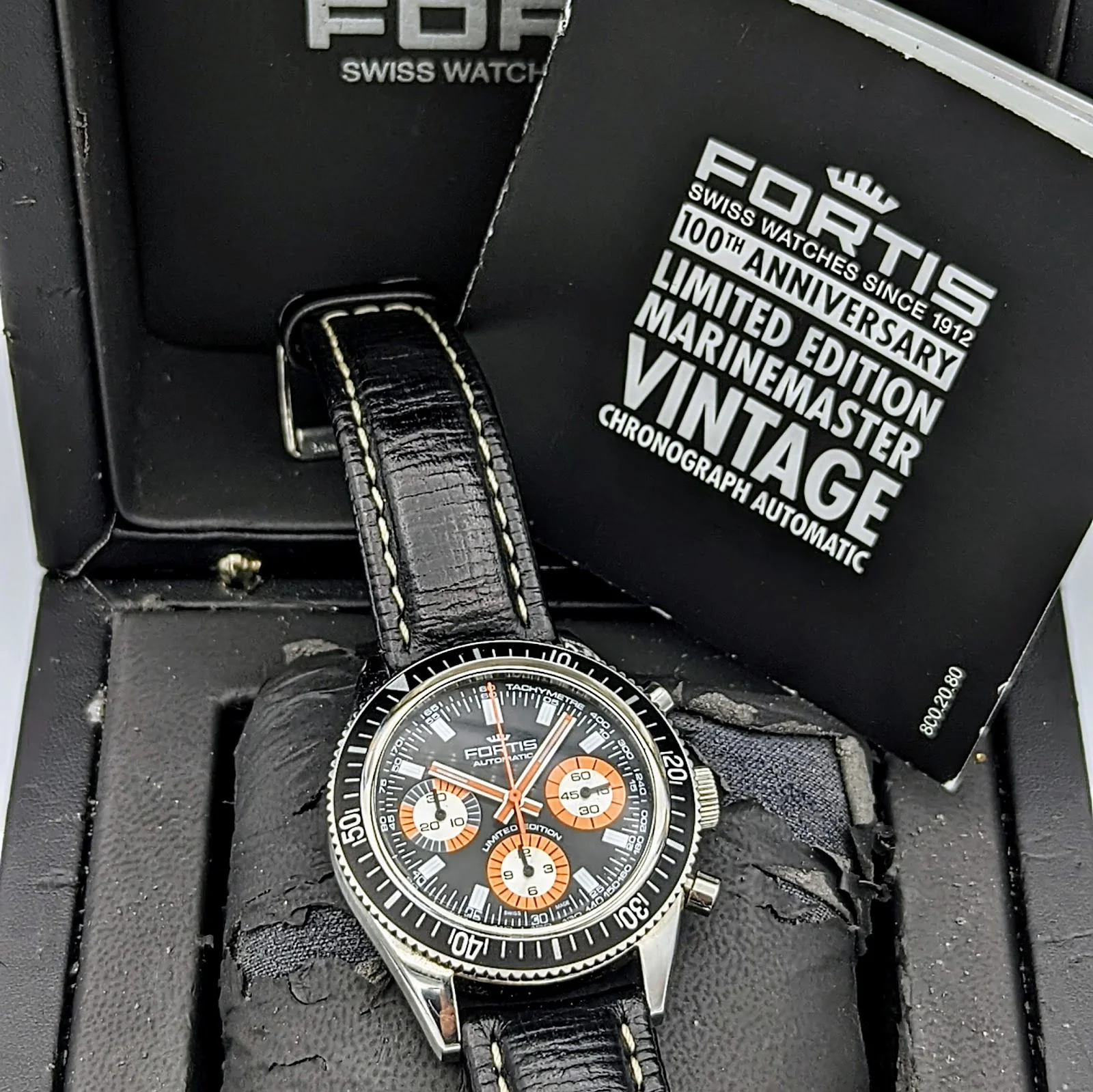 FORTIS 100th Anniversary Limited Edition Marinemaster Vintage Chronograph Automatic Watch - Image 14