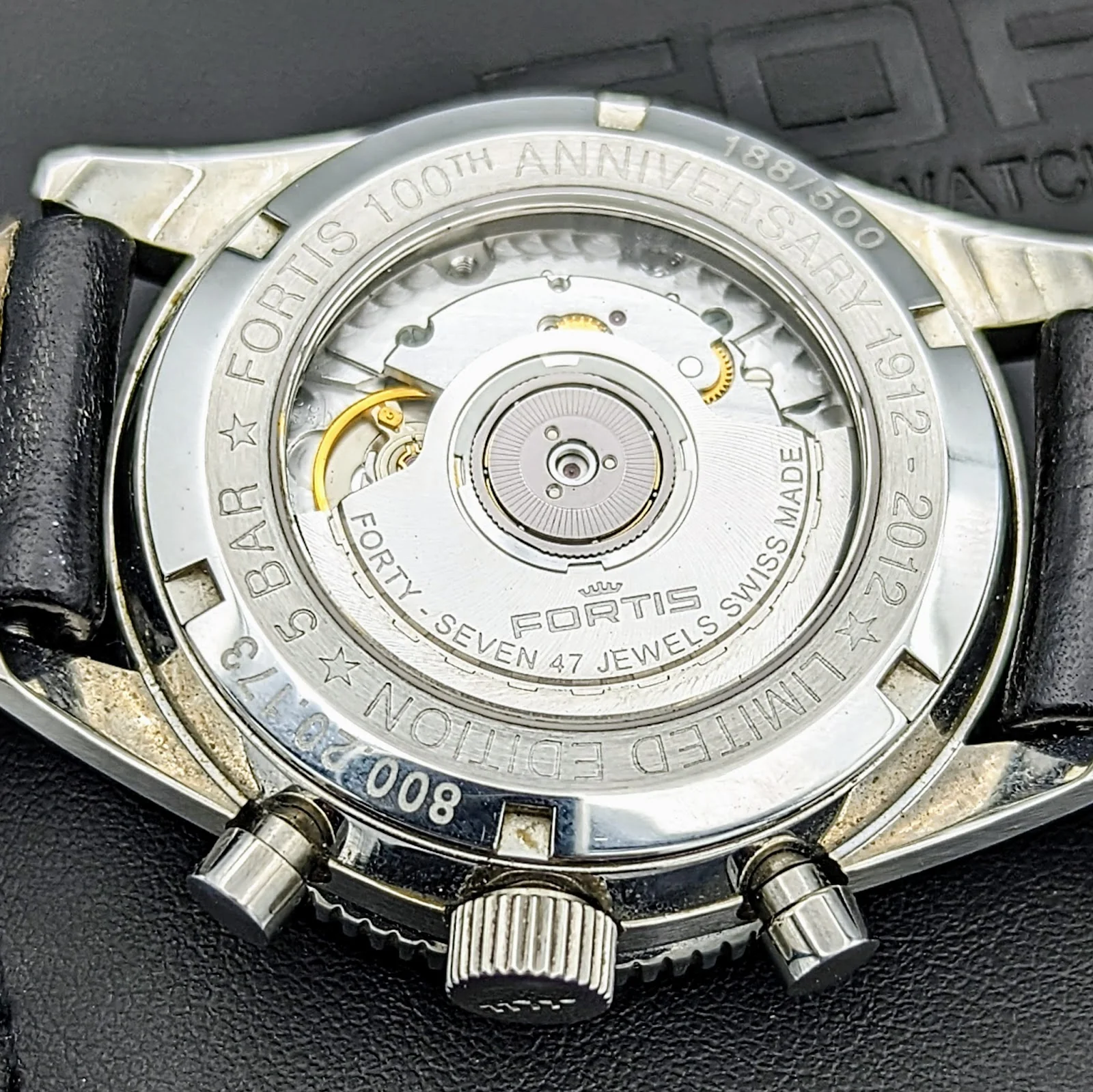 FORTIS 100th Anniversary Limited Edition Marinemaster Vintage Chronograph Automatic Watch - Image 16