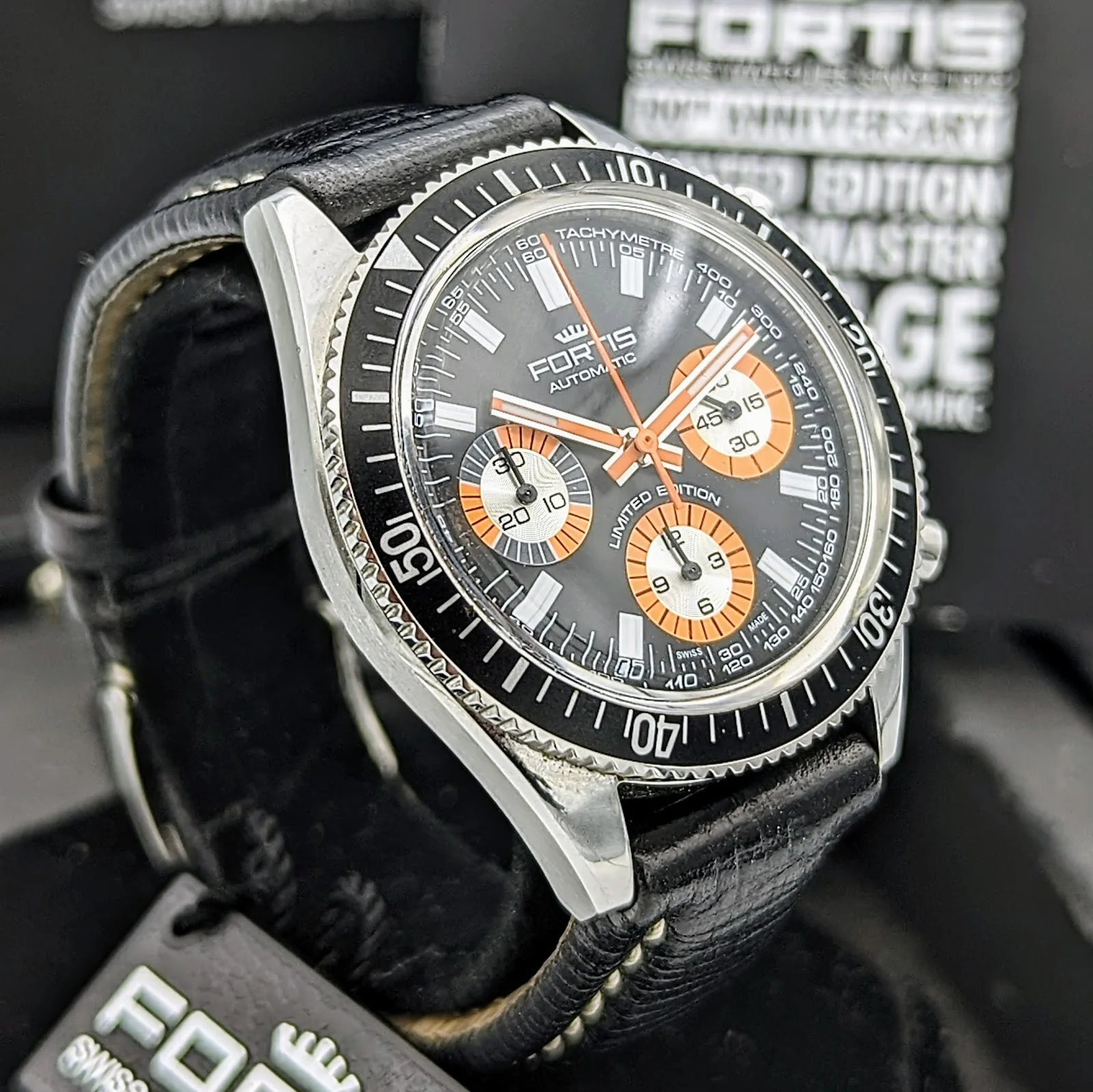 FORTIS 100th Anniversary Limited Edition Marinemaster Vintage Chronograph Automatic Watch - Image 3