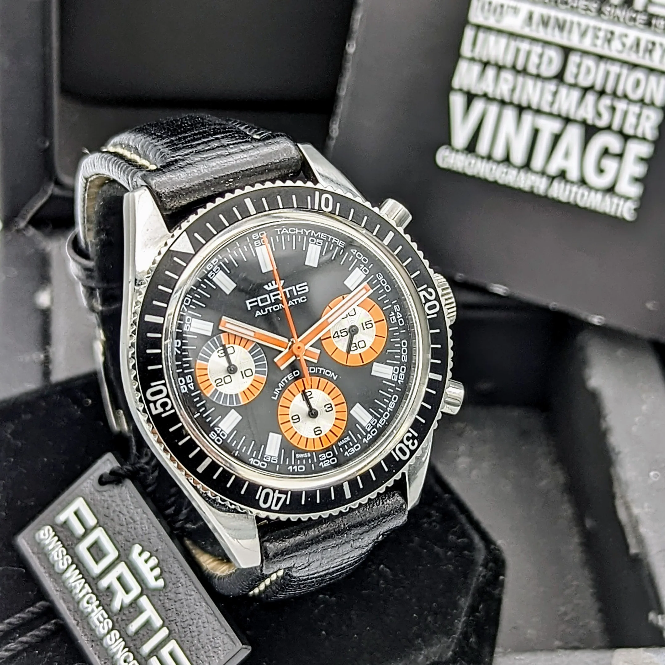 FORTIS 100th Anniversary Limited Edition Marinemaster Vintage Chronograph Automatic Watch - Image 5