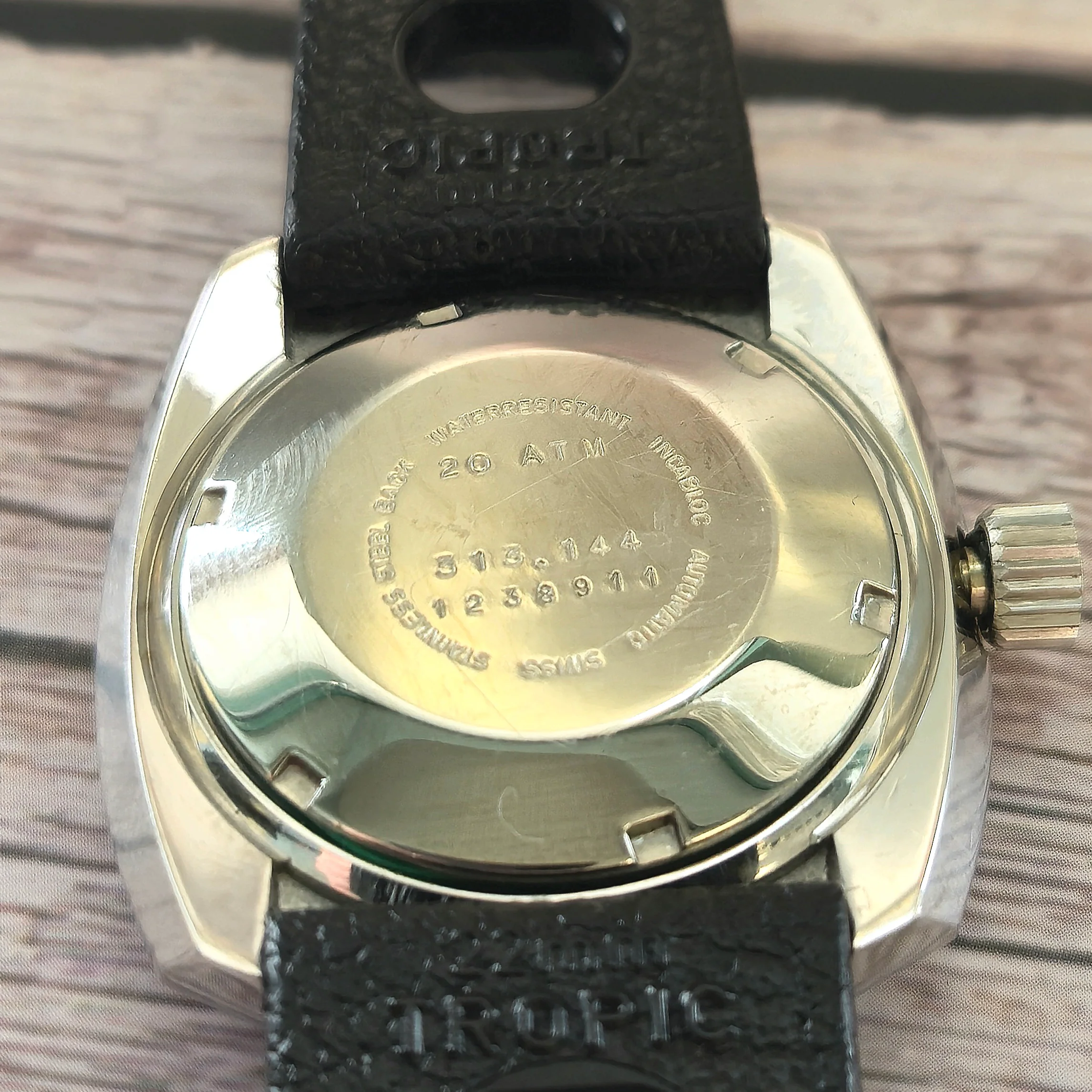 Vintage Glycine Airman Automatic Watch 313 144 Date Black Dial Diver Wristwatch - Image 12