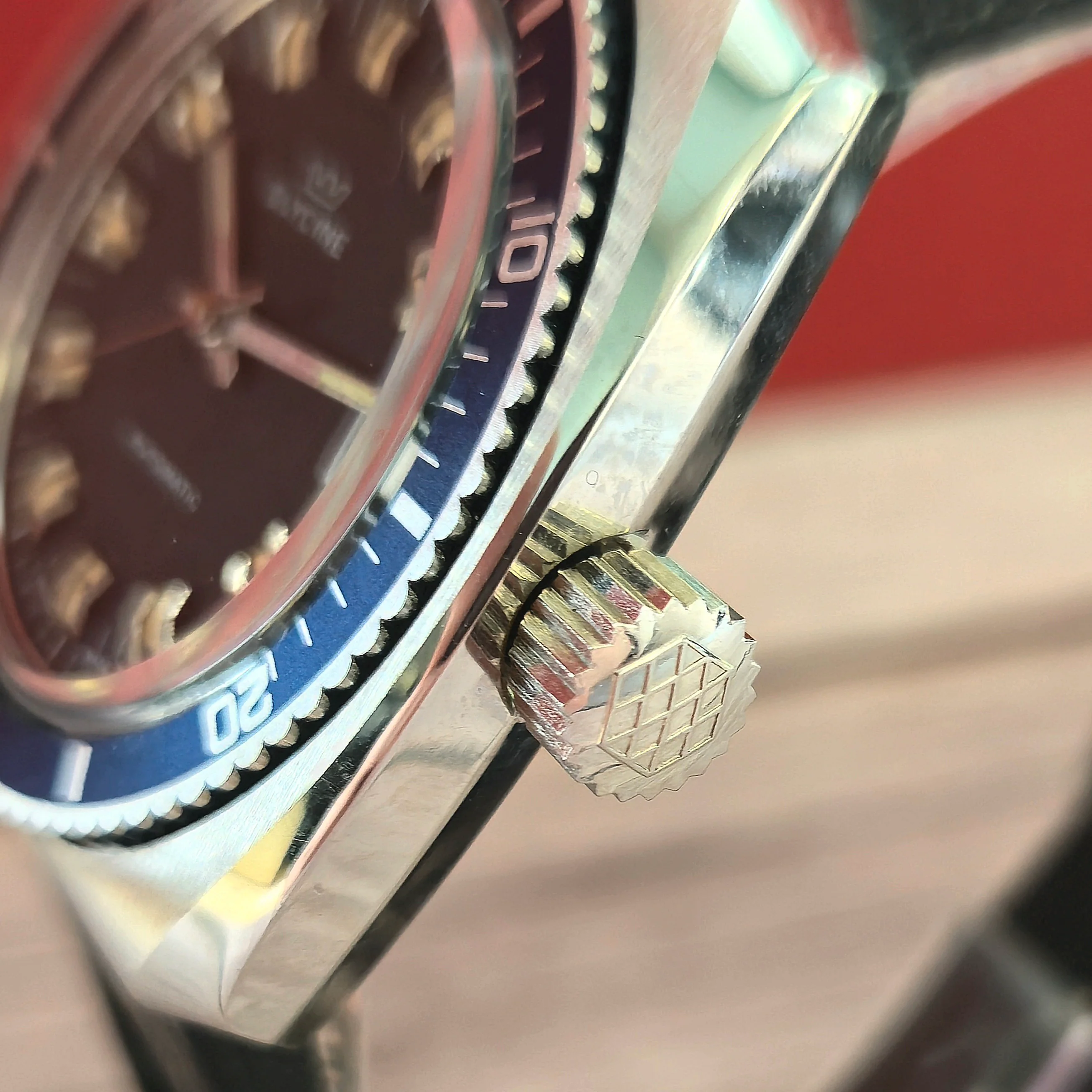 Vintage Glycine Airman Automatic Watch 313 144 Date Black Dial Diver Wristwatch - Image 6