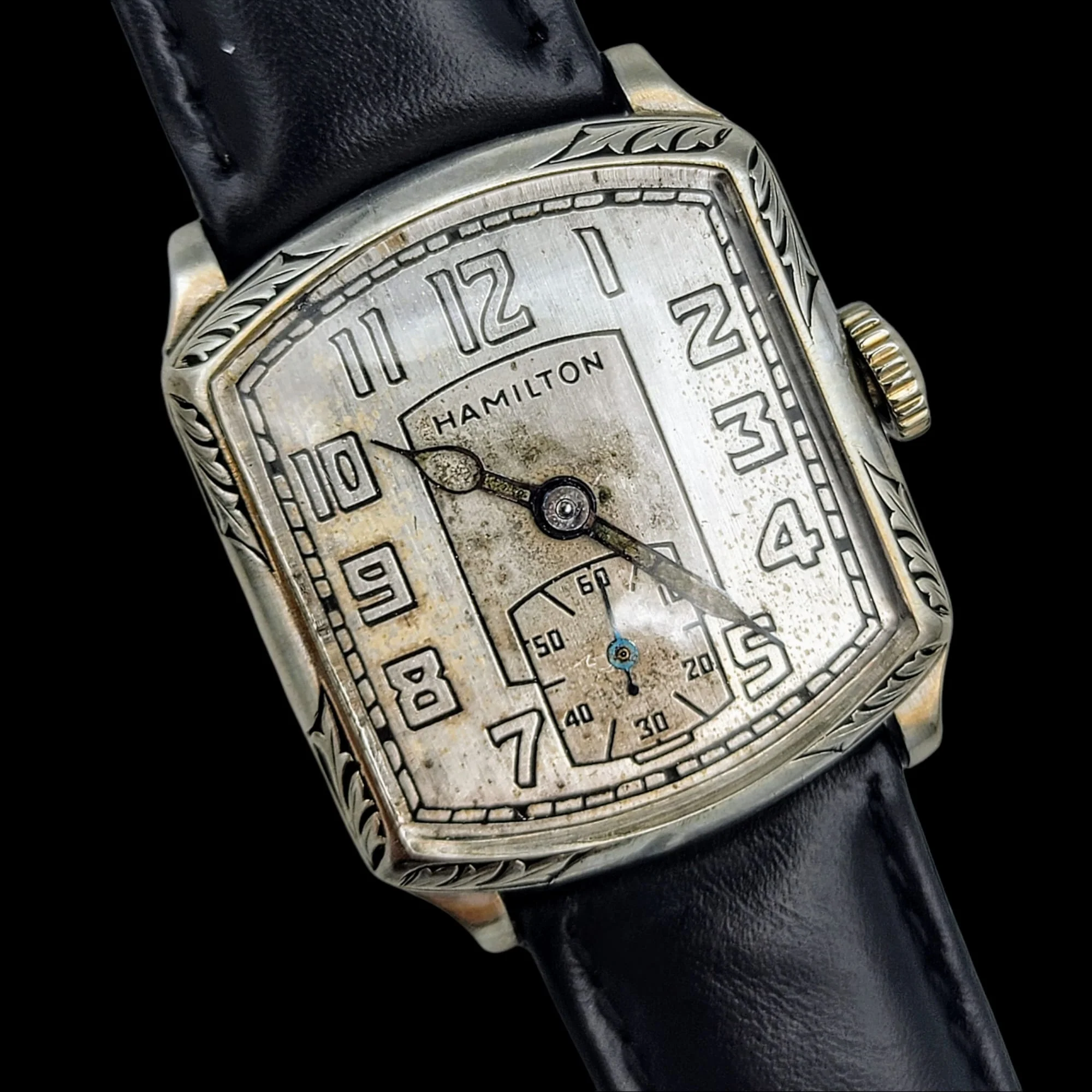 HAMILTON 1928 Tonneau Engraved Watch Grade 987 - Image 12