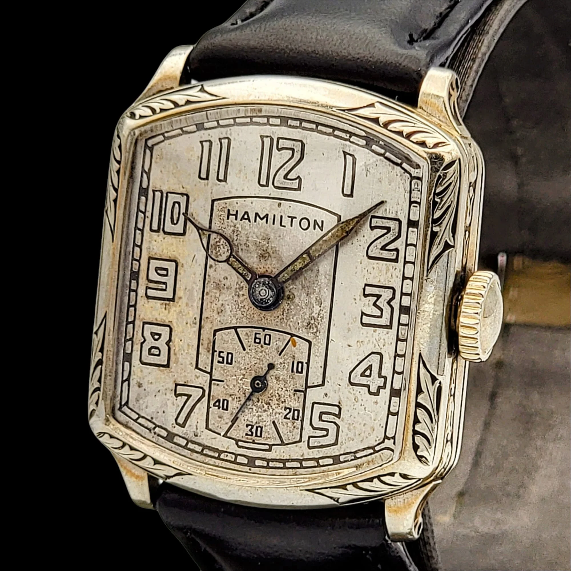 HAMILTON 1928 Tonneau Engraved Watch Grade 987 - Image 21