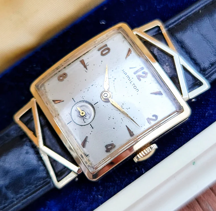 HAMILTON 1955 Lyle Watch 14K GOLD U.S.A. Made - Image 3