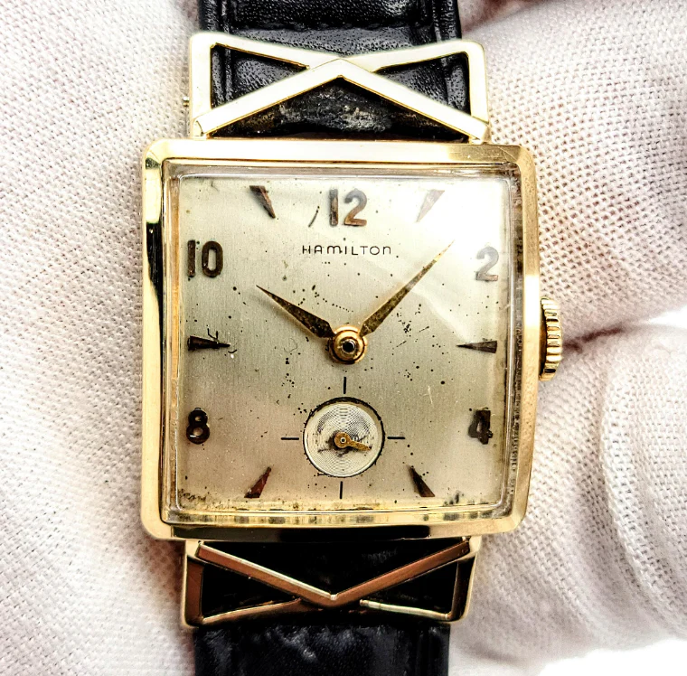 HAMILTON 1955 Lyle Watch 14K GOLD U.S.A. Made - Image 4