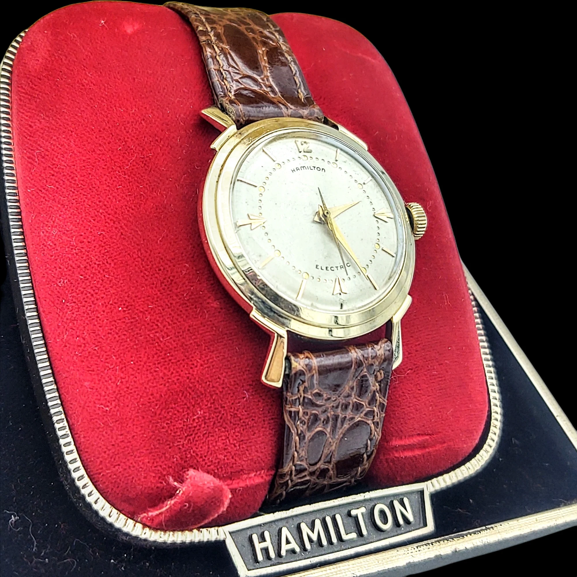 HAMILTON Electric 505 "Van Horn" Watch 14K GOLD - Image 4