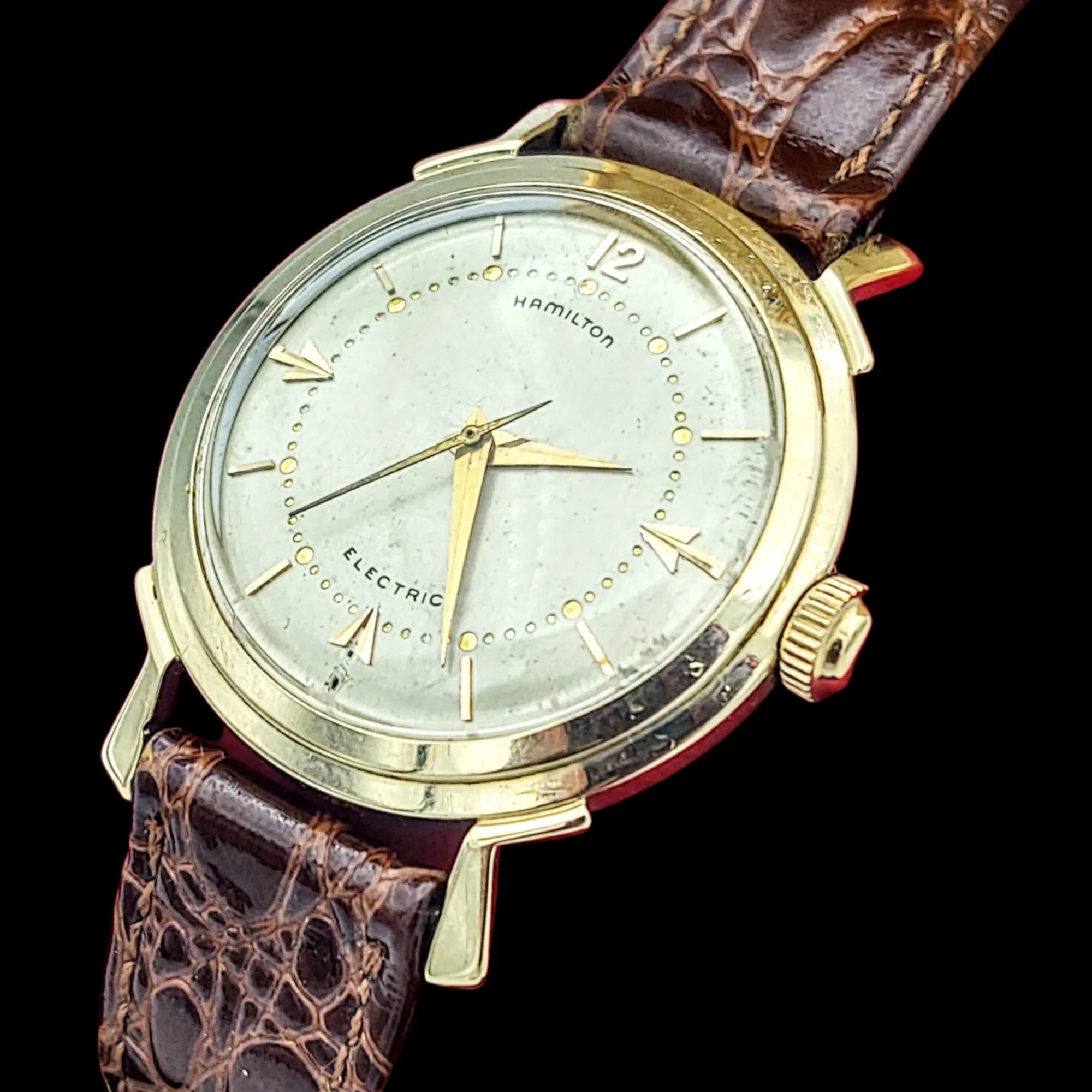 HAMILTON Electric 505 "Van Horn" Watch 14K GOLD - Image 5