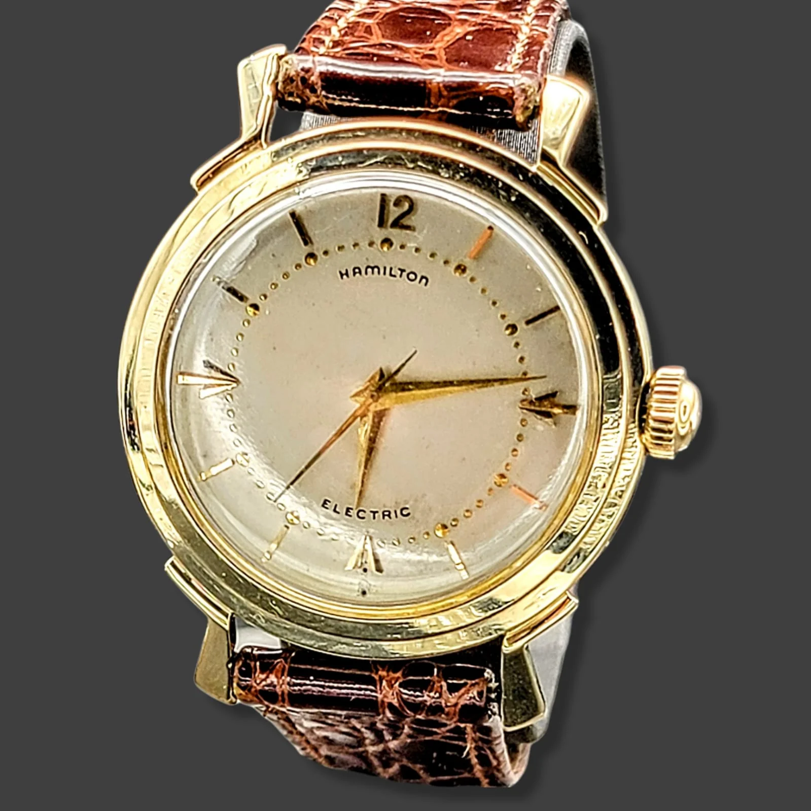 HAMILTON Electric 505 "Van Horn" Watch 14K GOLD - Image 8