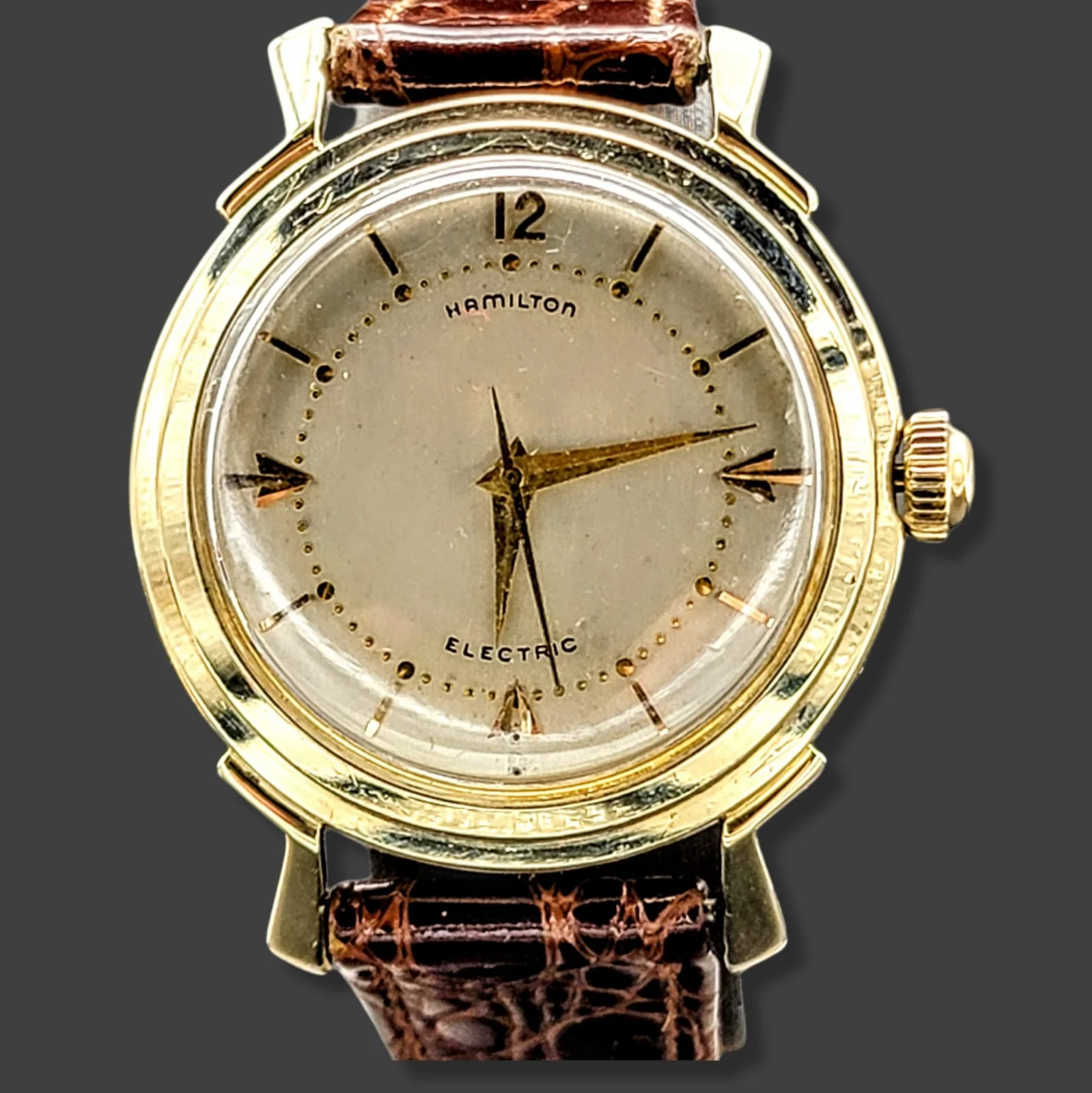 HAMILTON Electric 505 "Van Horn" Watch 14K GOLD - Image 9