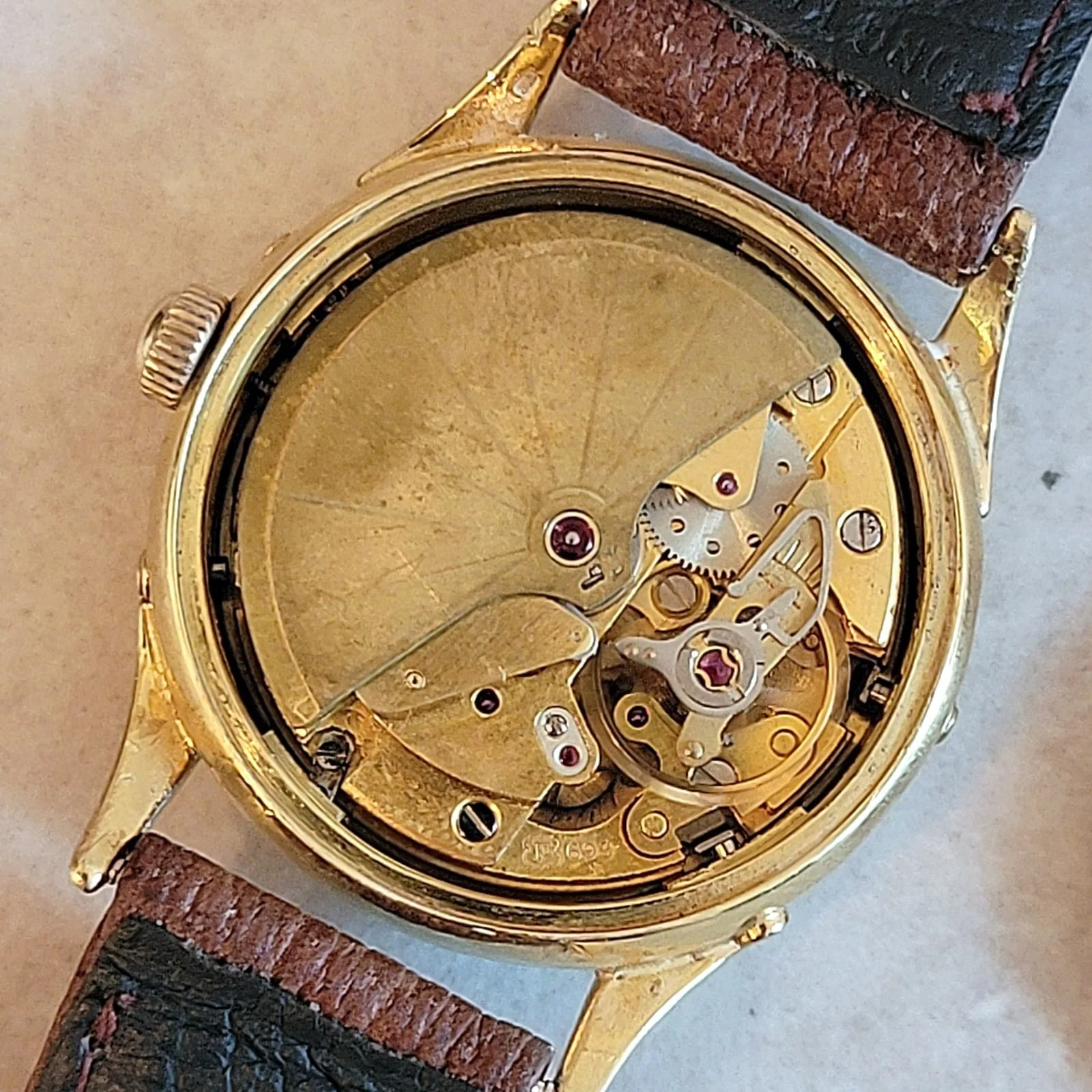 ITRACO Triple Calendar Watch Automatic 18K GOLD Moon Phase Wristwatch - Image 10