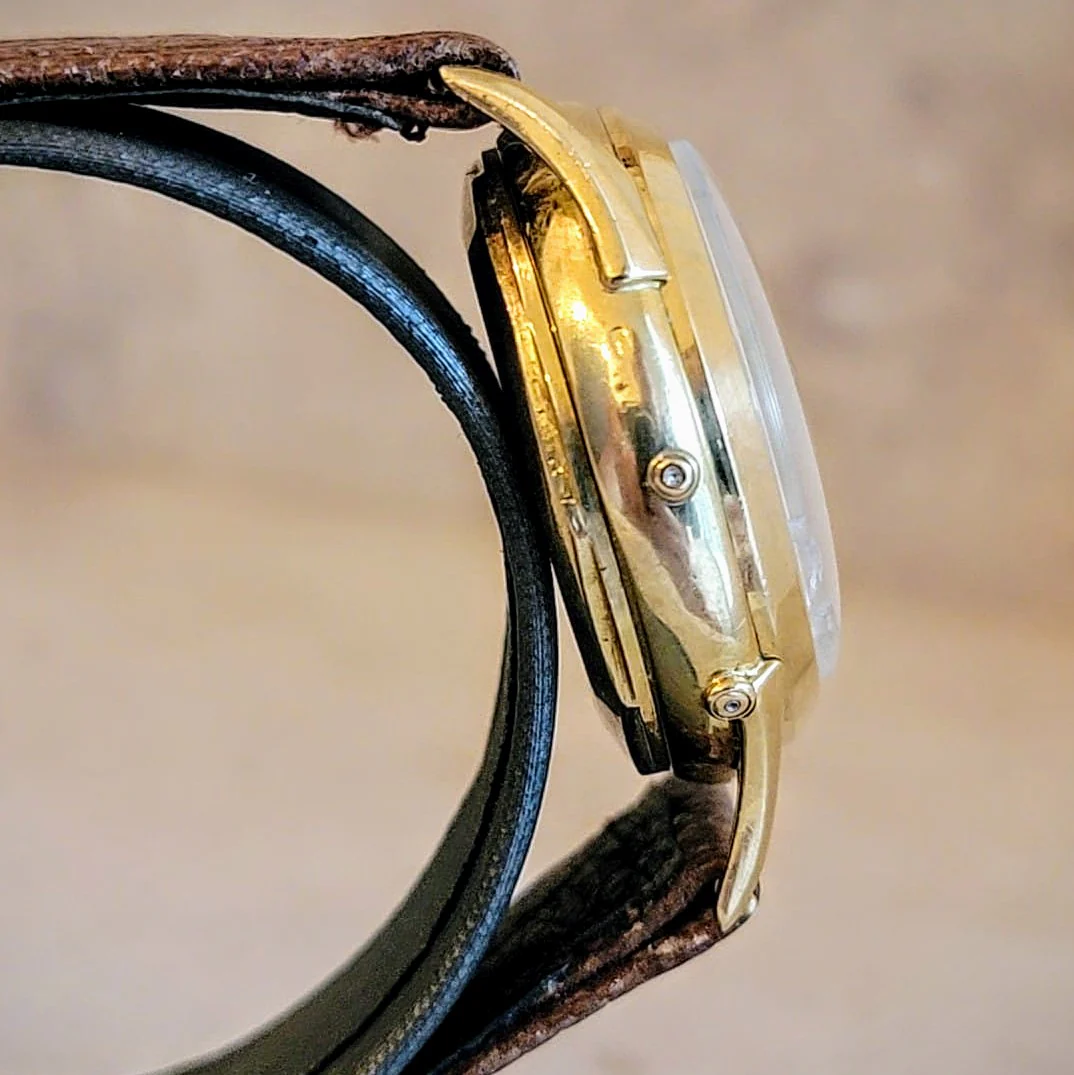 ITRACO Triple Calendar Watch Automatic 18K GOLD Moon Phase Wristwatch - Image 6