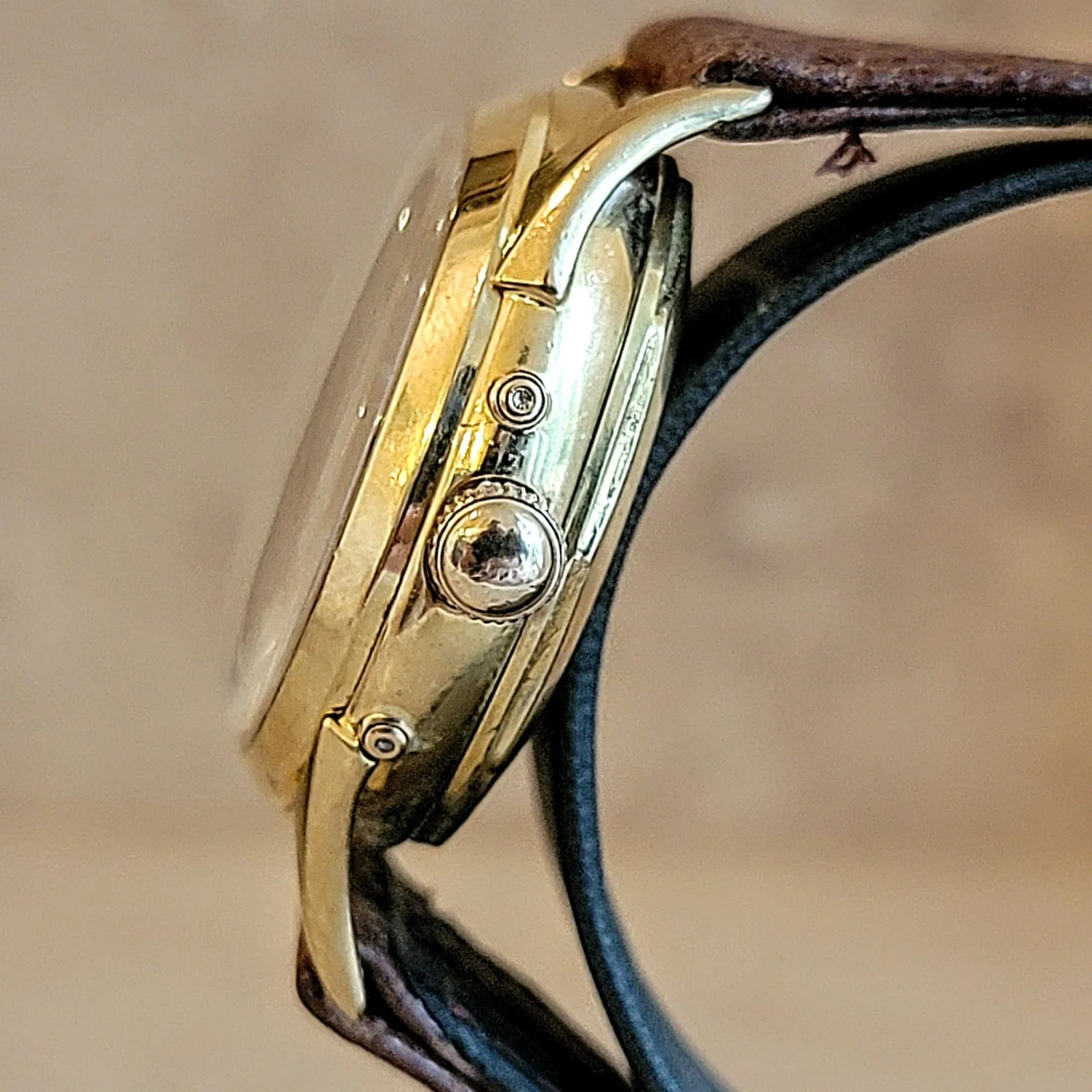 ITRACO Triple Calendar Watch Automatic 18K GOLD Moon Phase Wristwatch - Image 7