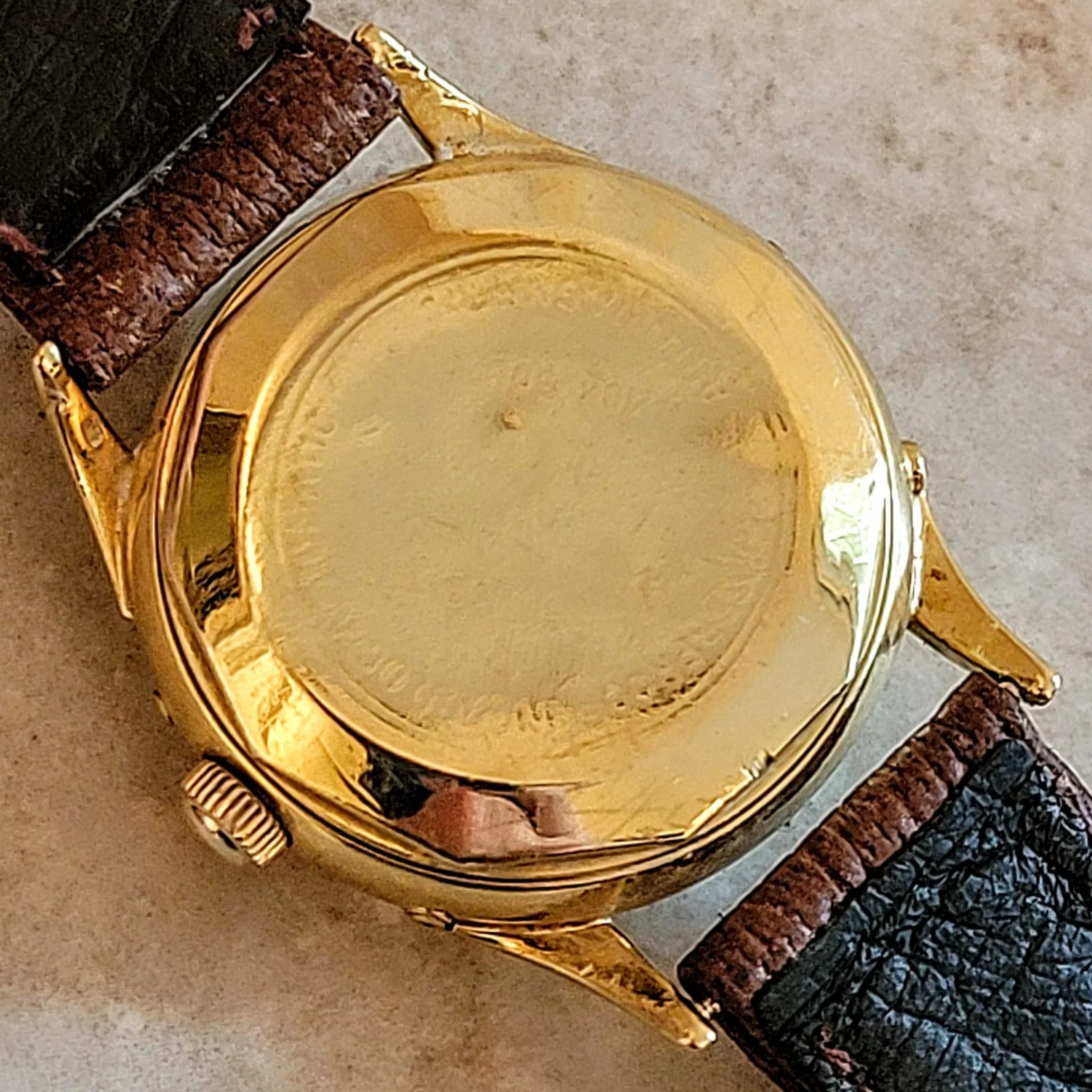 ITRACO Triple Calendar Watch Automatic 18K GOLD Moon Phase Wristwatch - Image 8