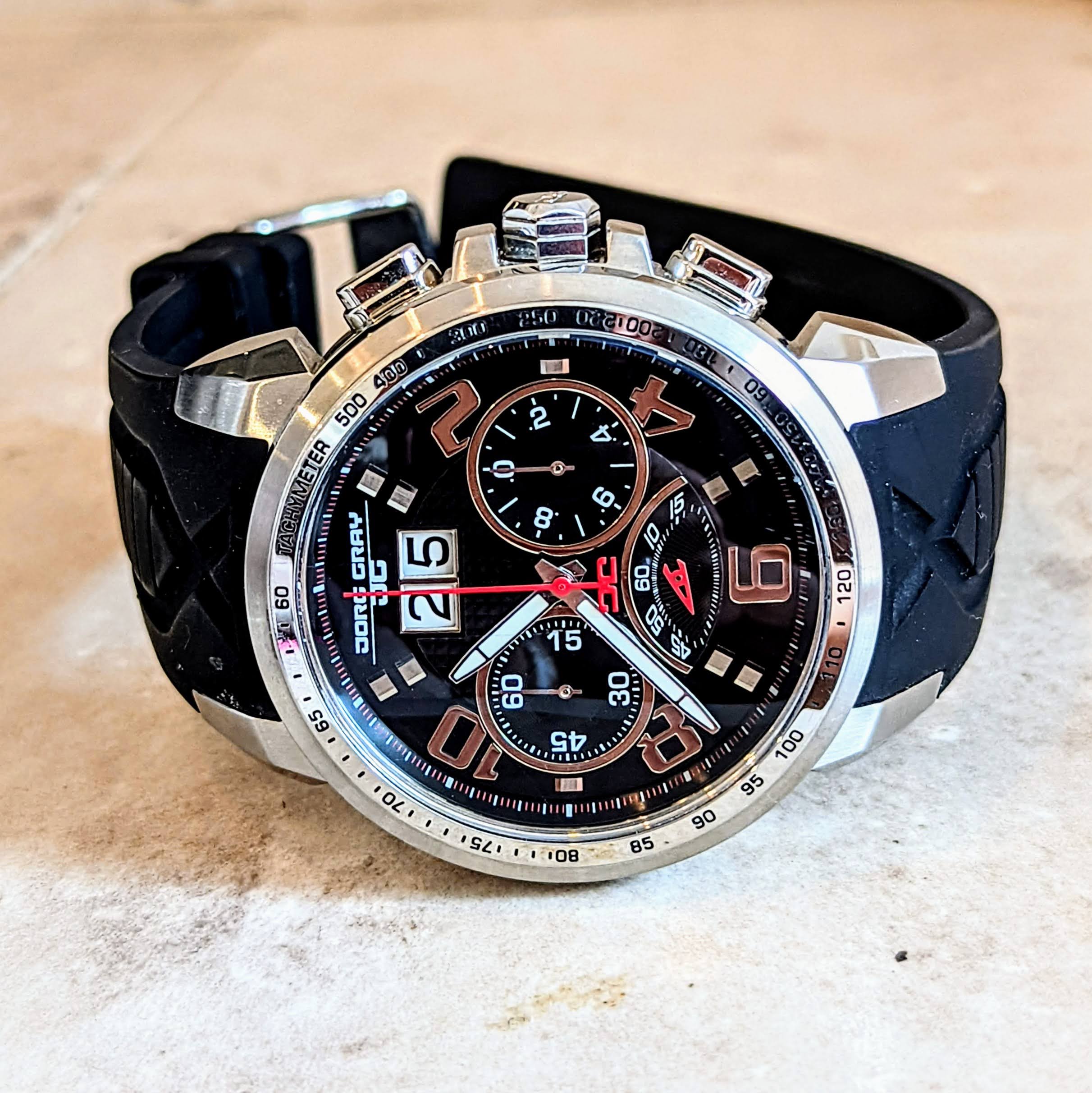 JORG GRAY JG5600-21 Chronograph Wristwatch Steel Black Dial 48mm - Image 7