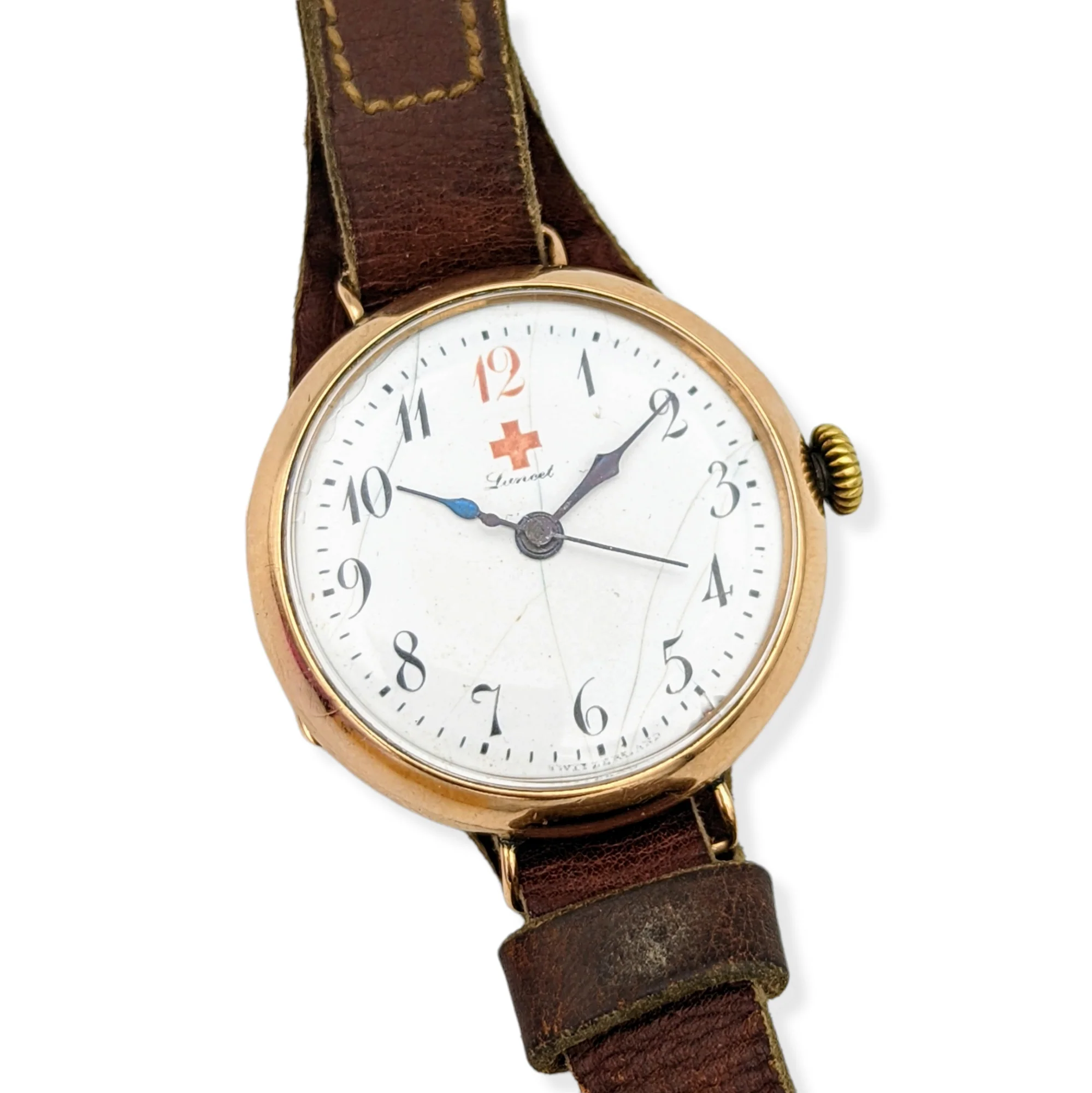 Lancet Red Cross Medical Wristwatch - WWI Trench Watch - REBBERG Movement 7 Jewels - Image 14