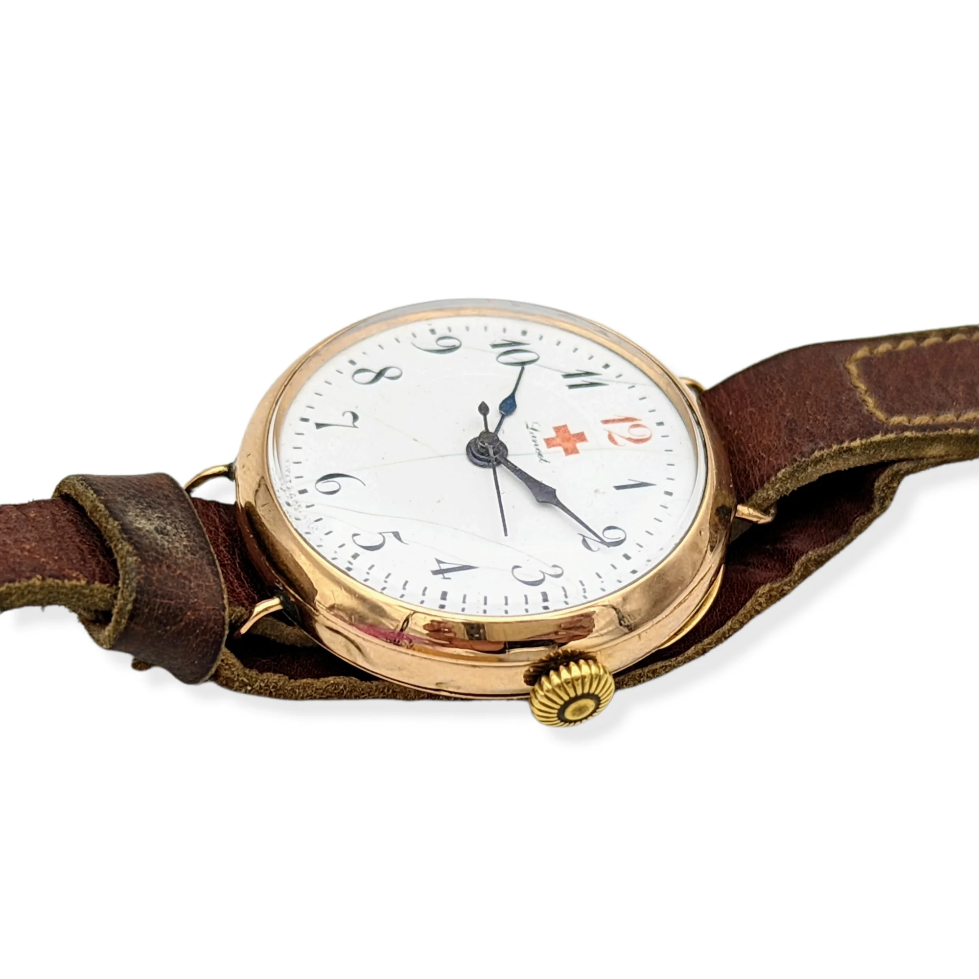Lancet Red Cross Medical Wristwatch - WWI Trench Watch - REBBERG Movement 7 Jewels - Image 5