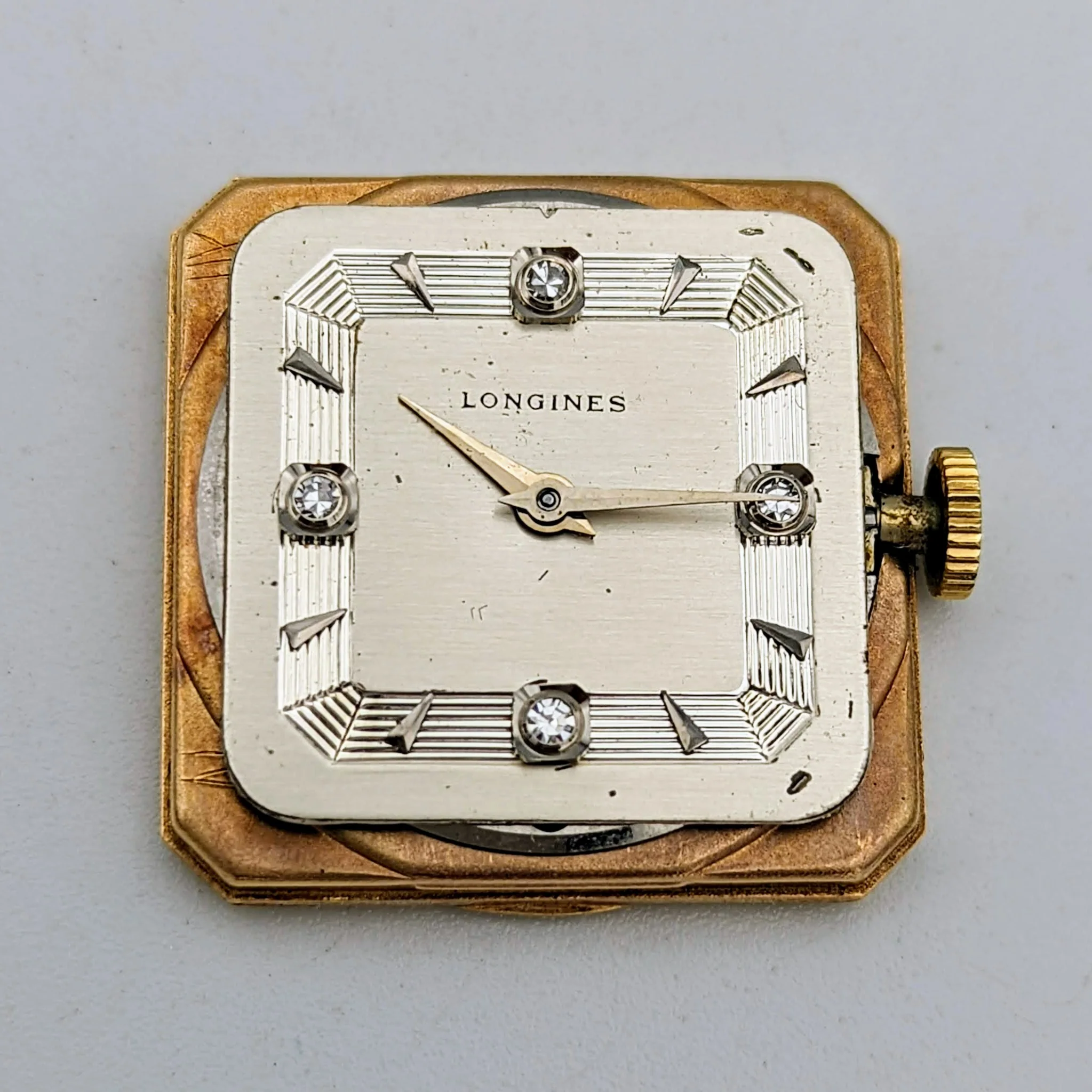 LONGINES President Garfield Watch Diamond Dial 14K GOLD Cal. 23Z Wristwatch - Image 16