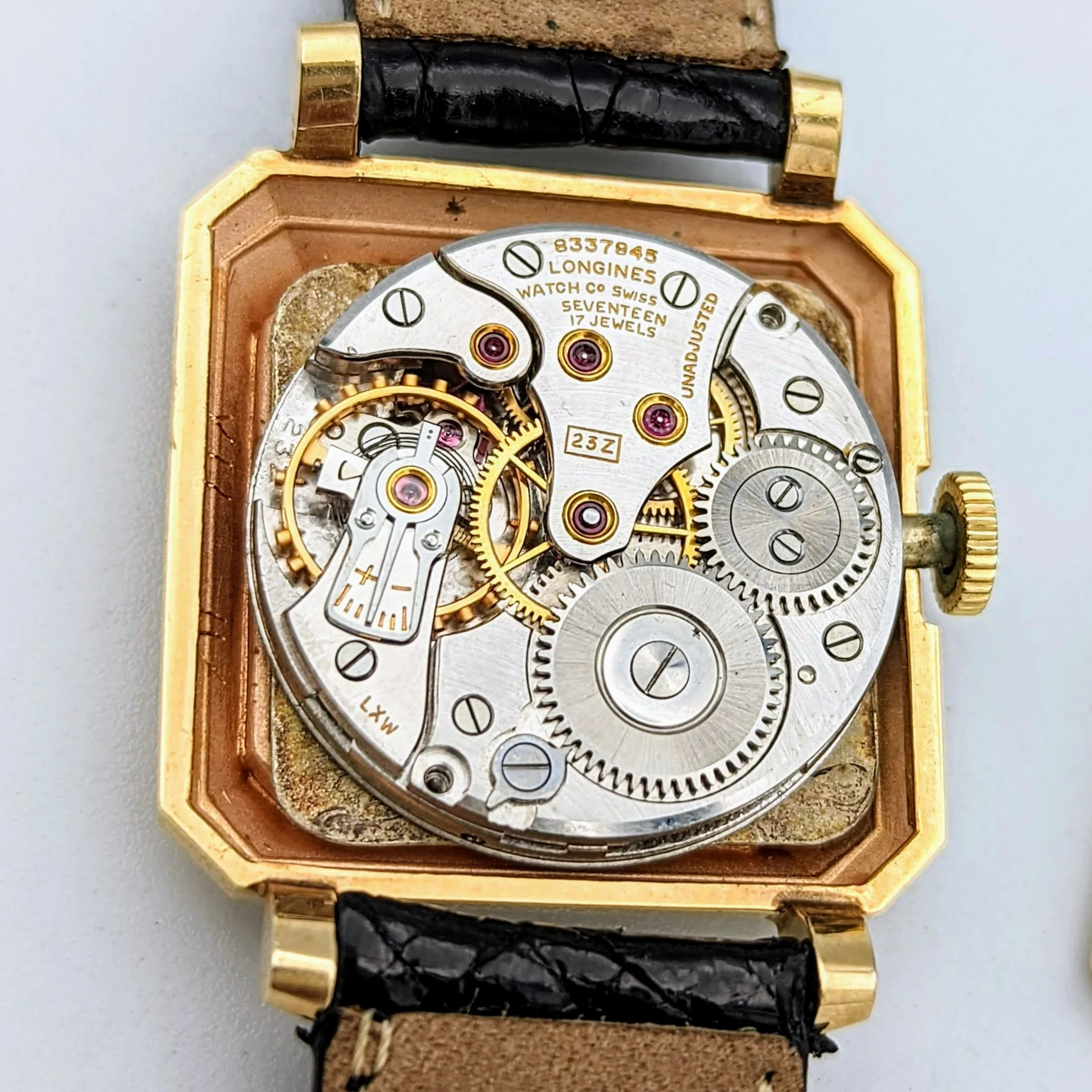 LONGINES President Garfield Watch Diamond Dial 14K GOLD Cal. 23Z Wristwatch - Image 17