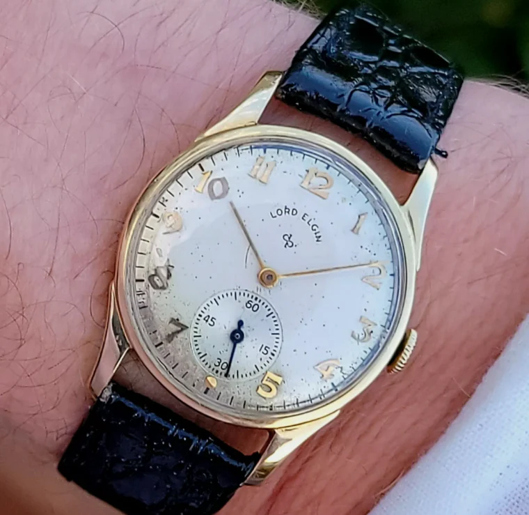 LORD ELGIN 14K Solid Gold Watch Grade 555 U.S.A. Made - Image 13