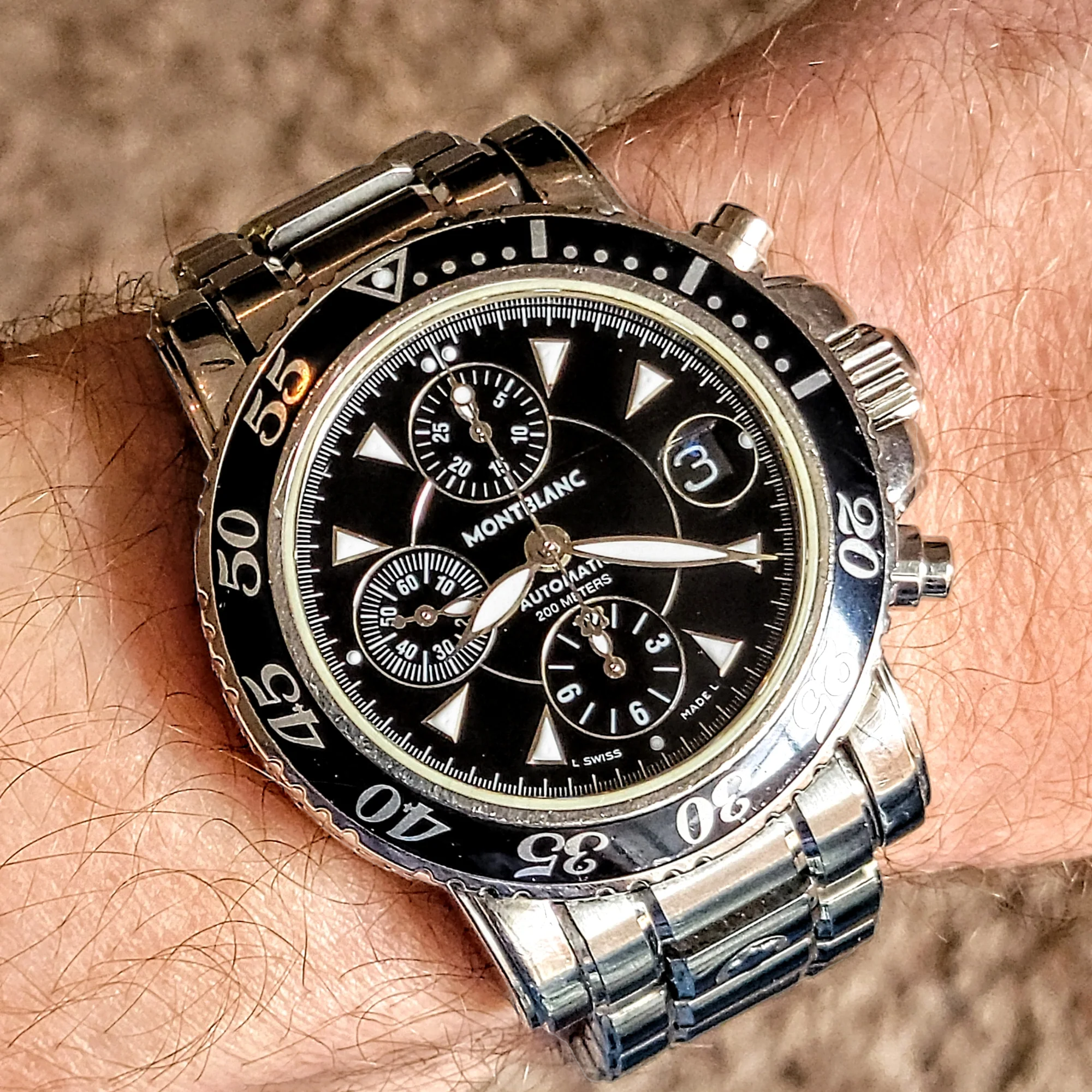 MONTBLAC Meisterstuck Sport Chronograph Watch 25 Jewels Ref. 7034 - Image 11