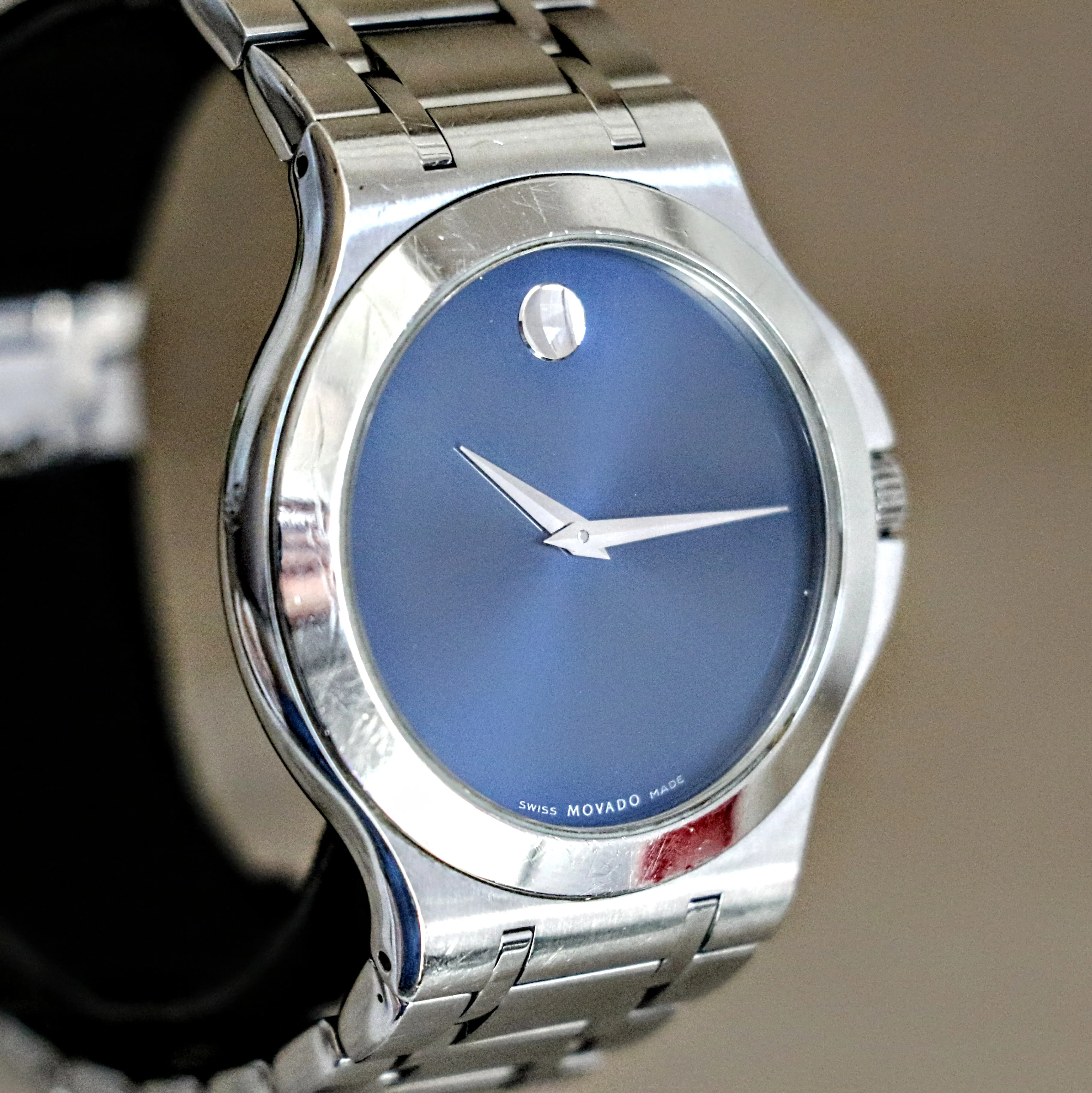 MOVADO Museum Wristwatch Blue Dial Swiss Quartz Watch - Image 5
