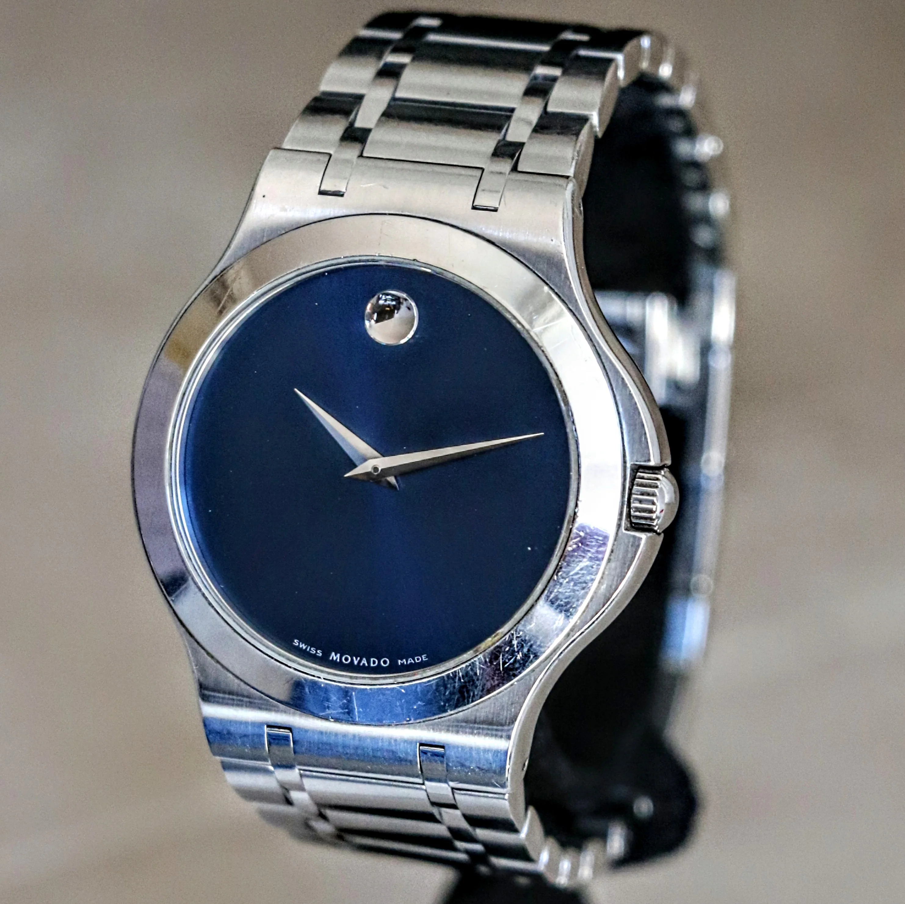 MOVADO Museum Wristwatch Blue Dial Swiss Quartz Watch - Image 6