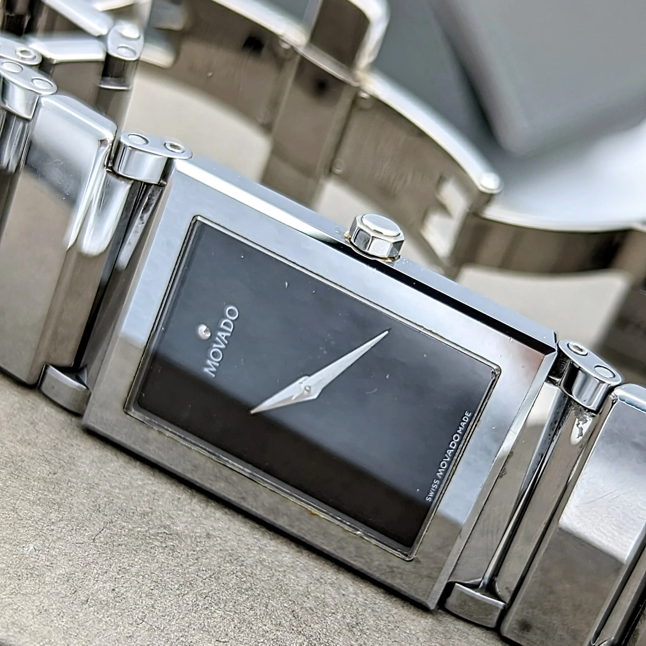 MOVADO Valor Tungsten Watch Ref. 89C11432 Swiss Wristwatch In BOX! - Image 10