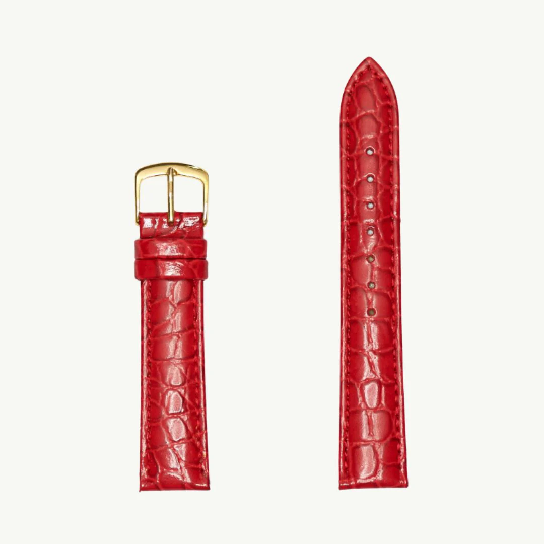 MS717 - Crocodile Grain Genuine Italian Leather - Hadley Roma Watch Strap - Image 6