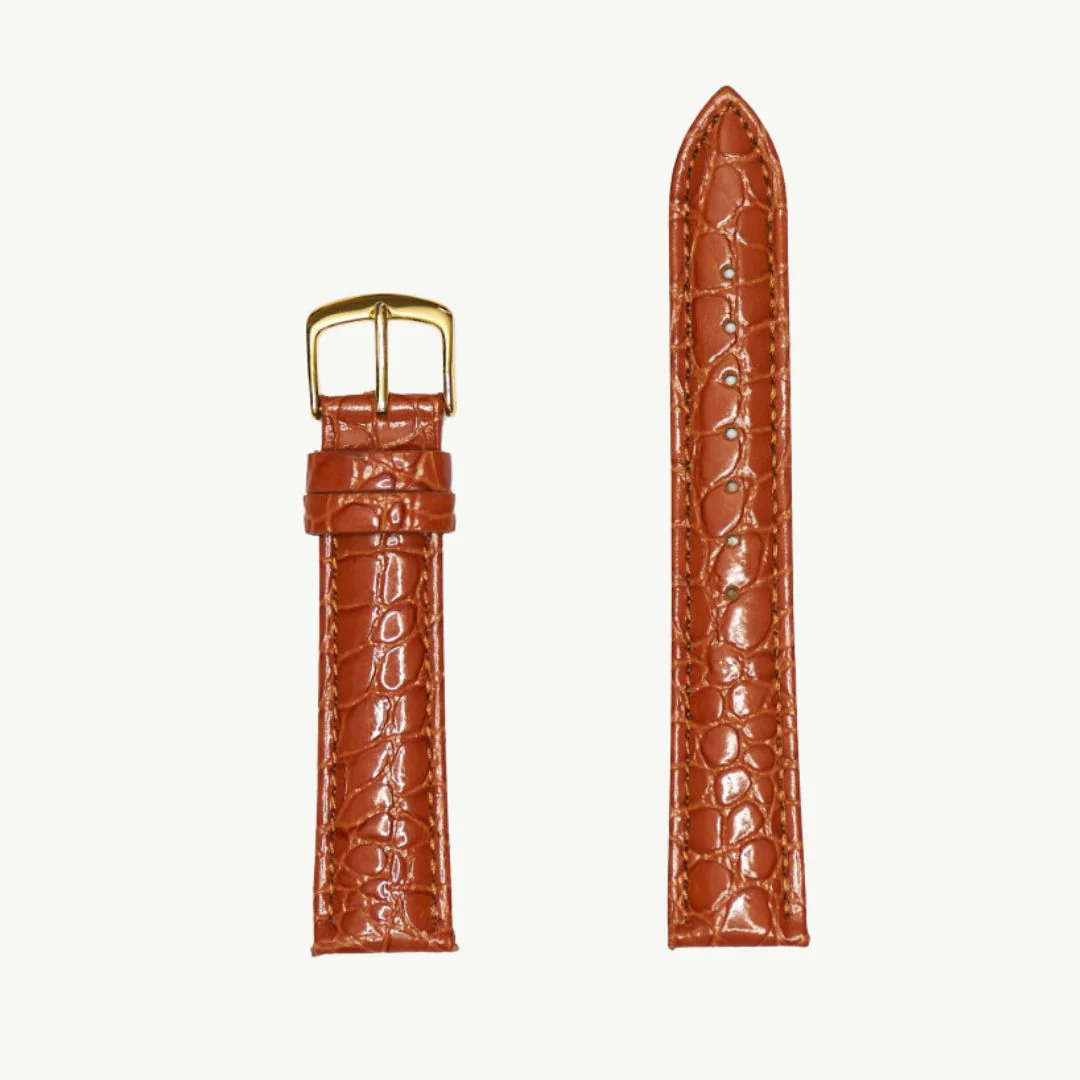 MS717 - Crocodile Grain Genuine Italian Leather - Hadley Roma Watch Strap - Image 7