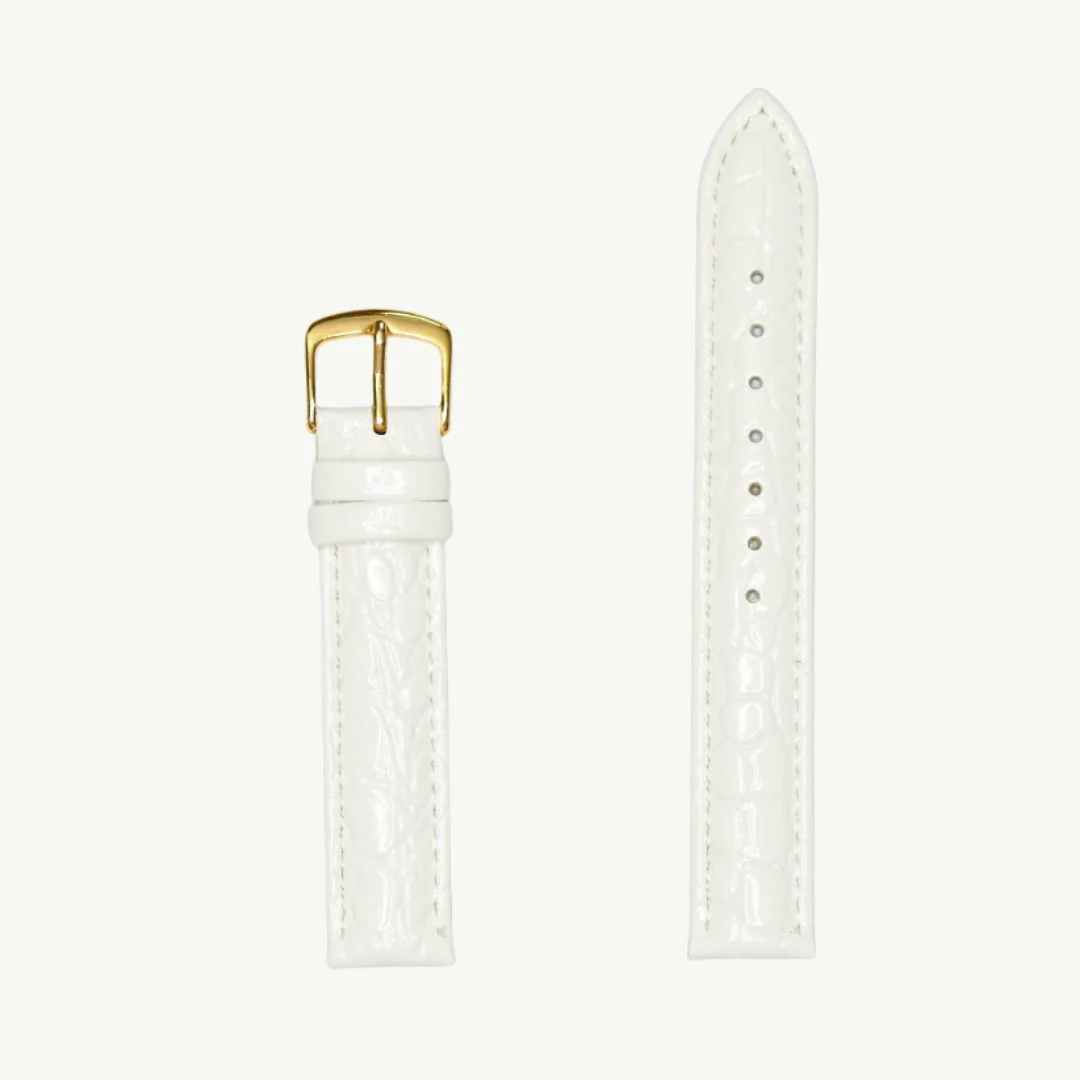 MS717 - Crocodile Grain Genuine Italian Leather - Hadley Roma Watch Strap - Image 8