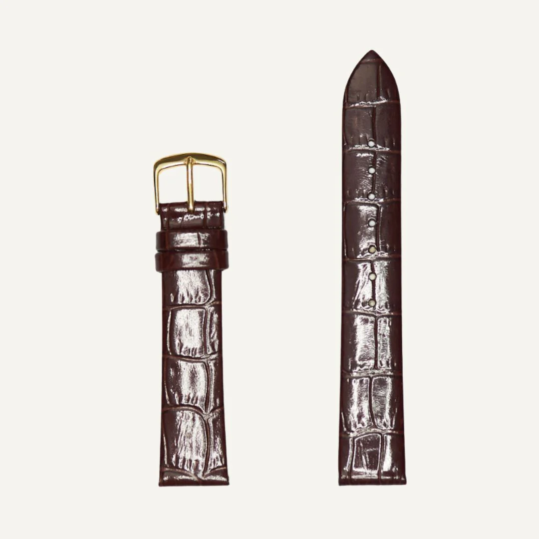 MS719 - Alligator Grain Genuine Leather - Hadley Roma Watch Strap - Image 3